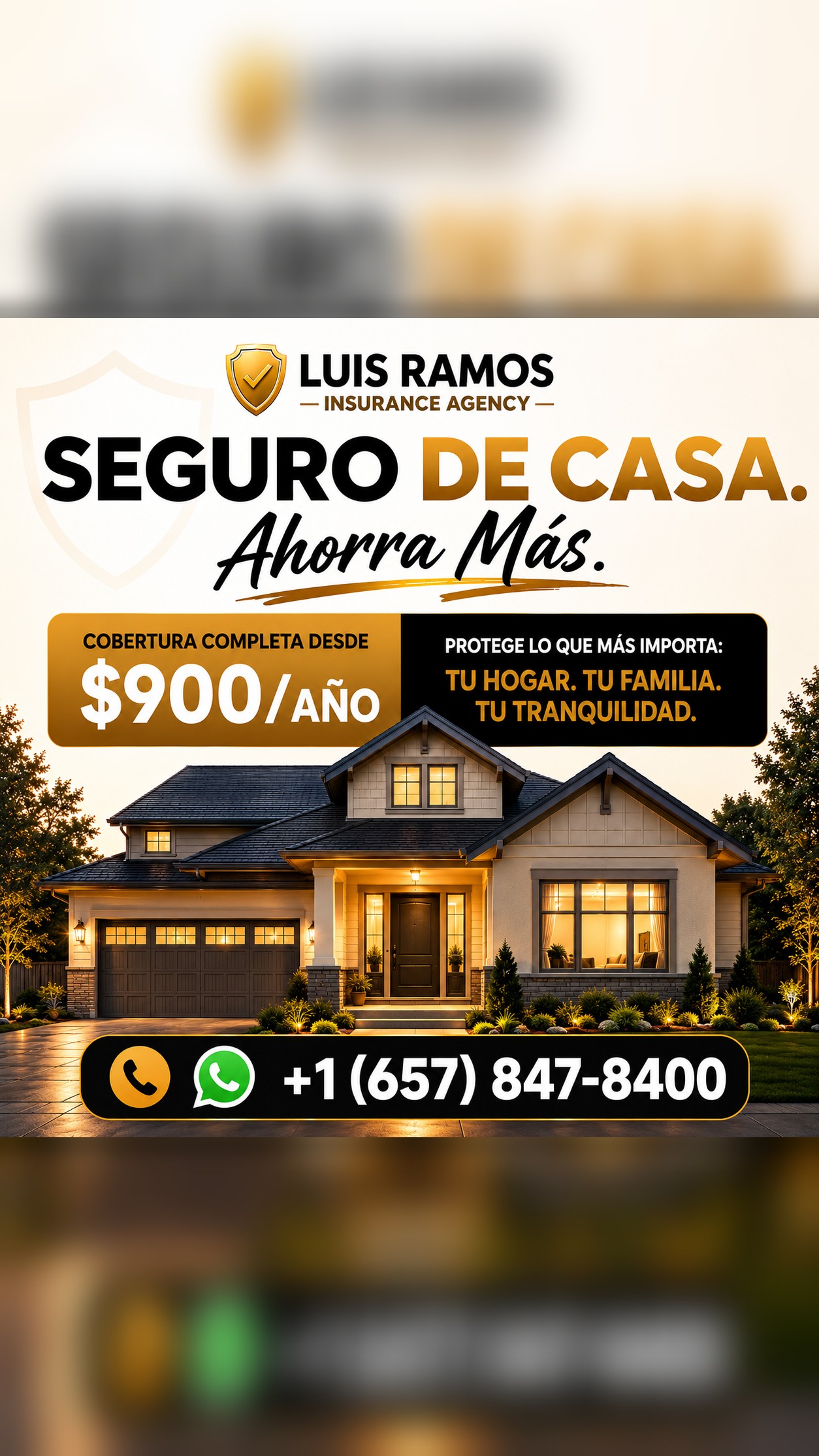 Farmers Insurance: Luis Ramos Facebook ad: Dueño de casa por primera vez? No dejes que te cobren de…