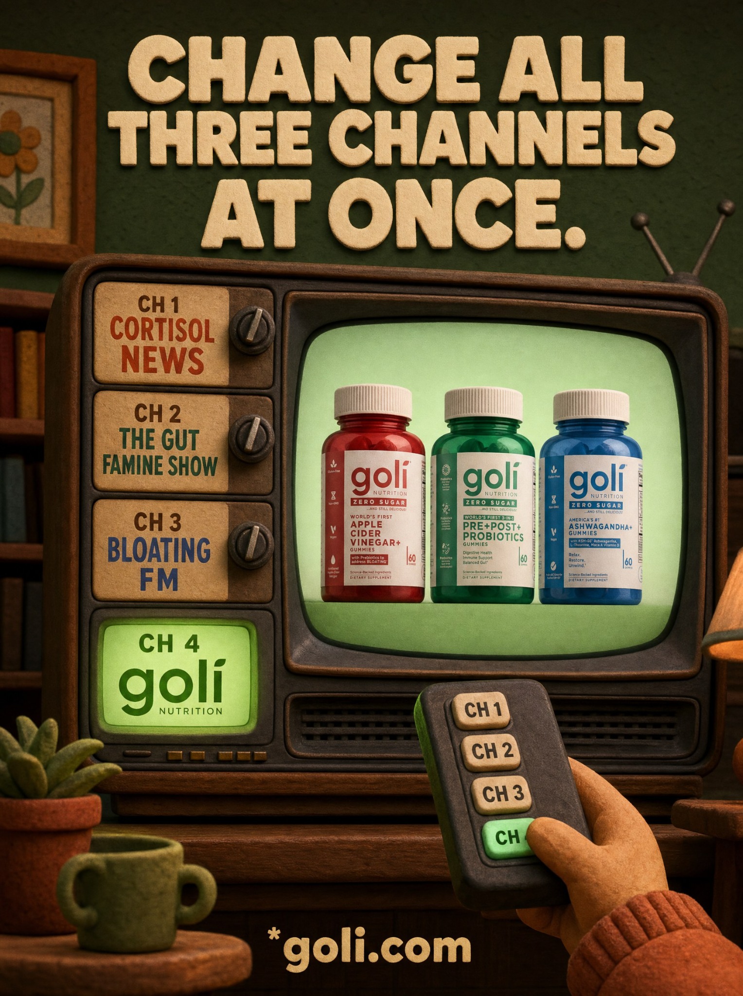 Goli Facebook ad: OVER 60% OFF + 100% FREE Shipping