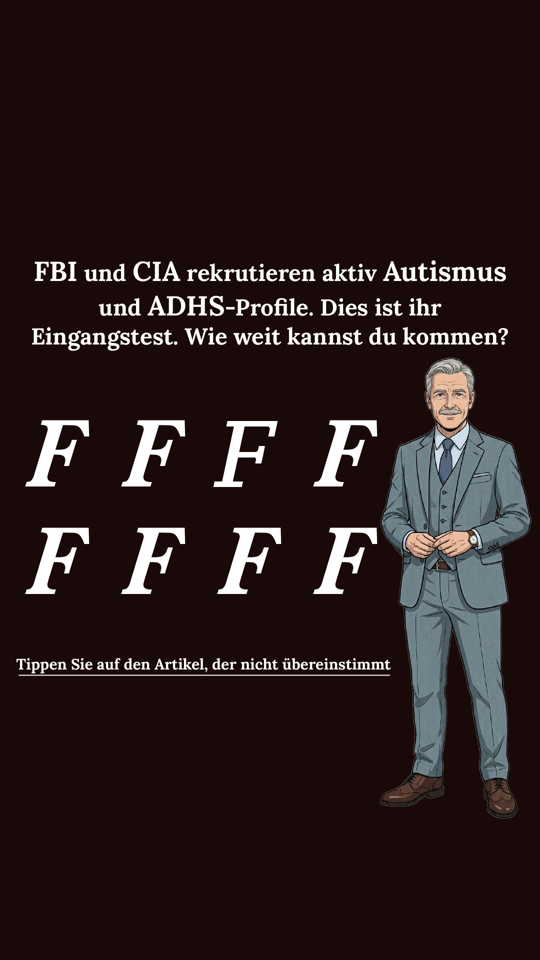 International IQ test Facebook ad
