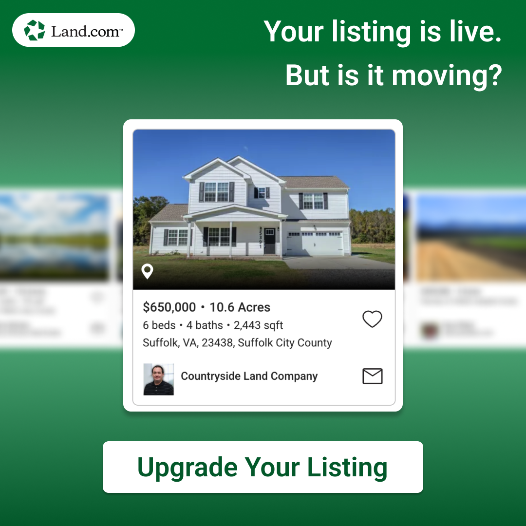 Land.com Facebook ad: Get Your Listings Off the Market