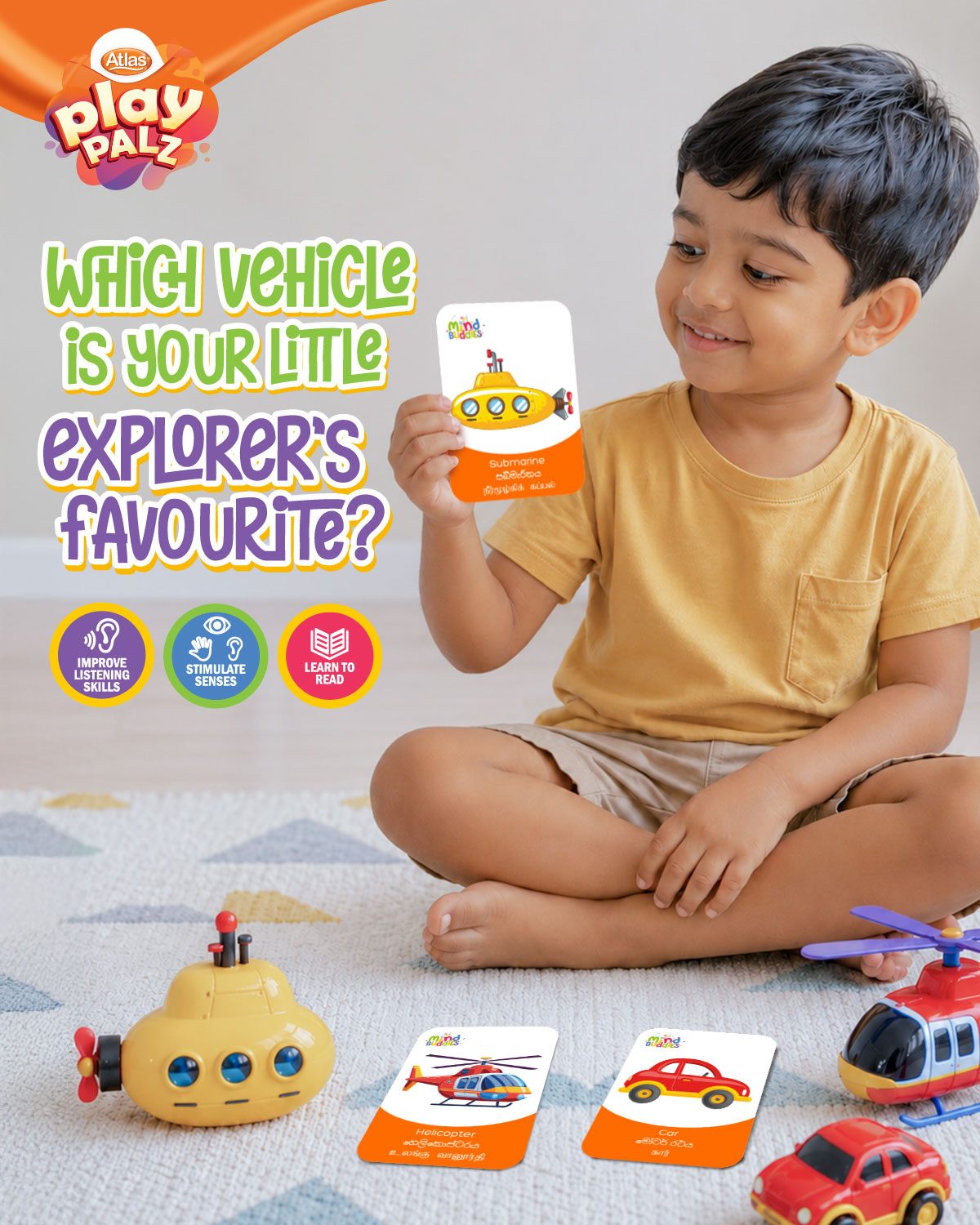 Atlas PlayPalz Facebook ad: Every journey begins with discovery.