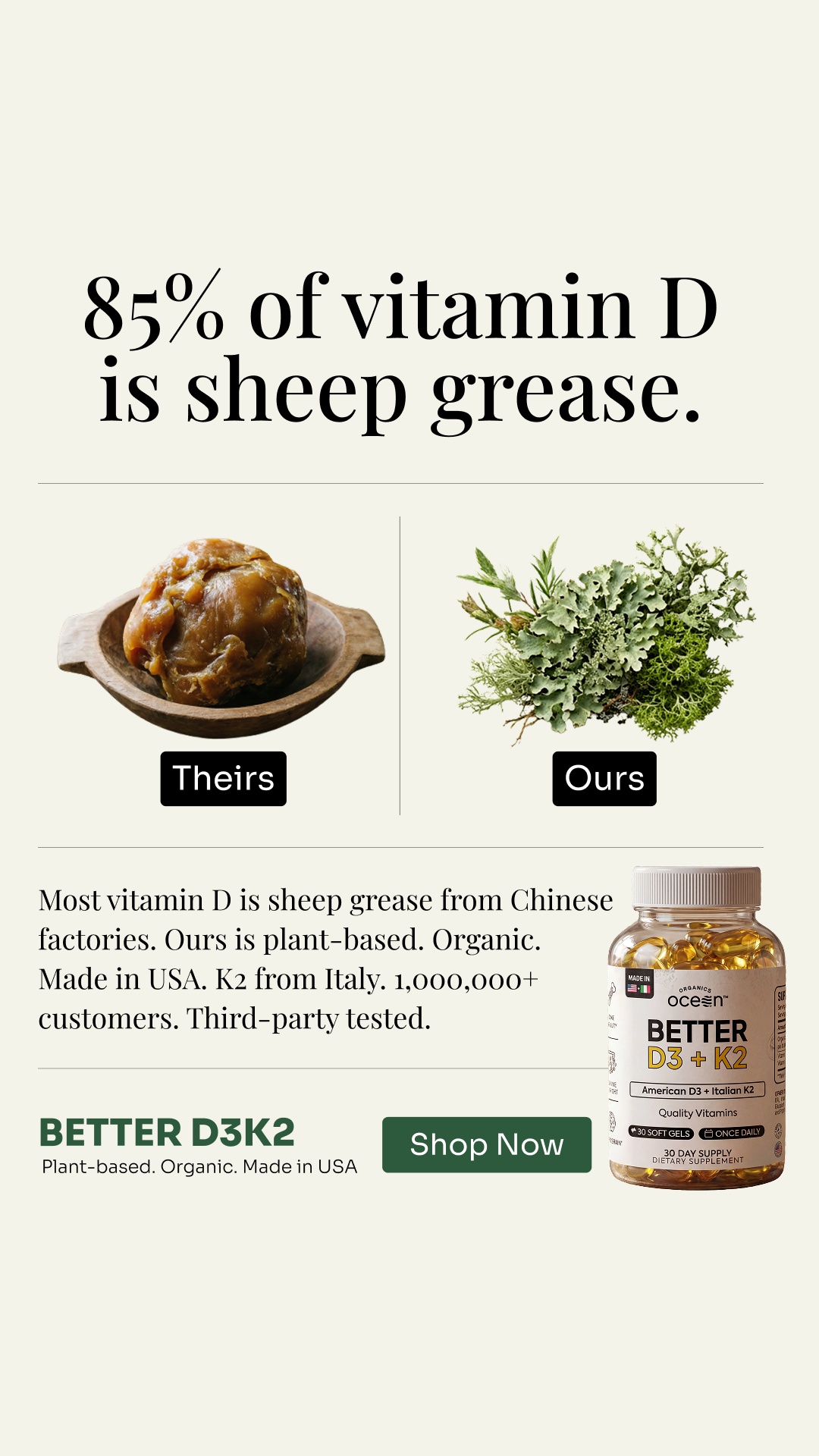 Organics Ocean Facebook ad