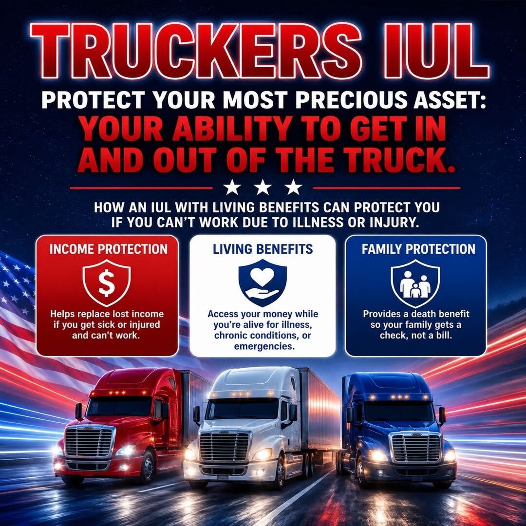 Trucker's Life Insurance Shop Facebook ad: Income Protection For Family and Truck Drivers!