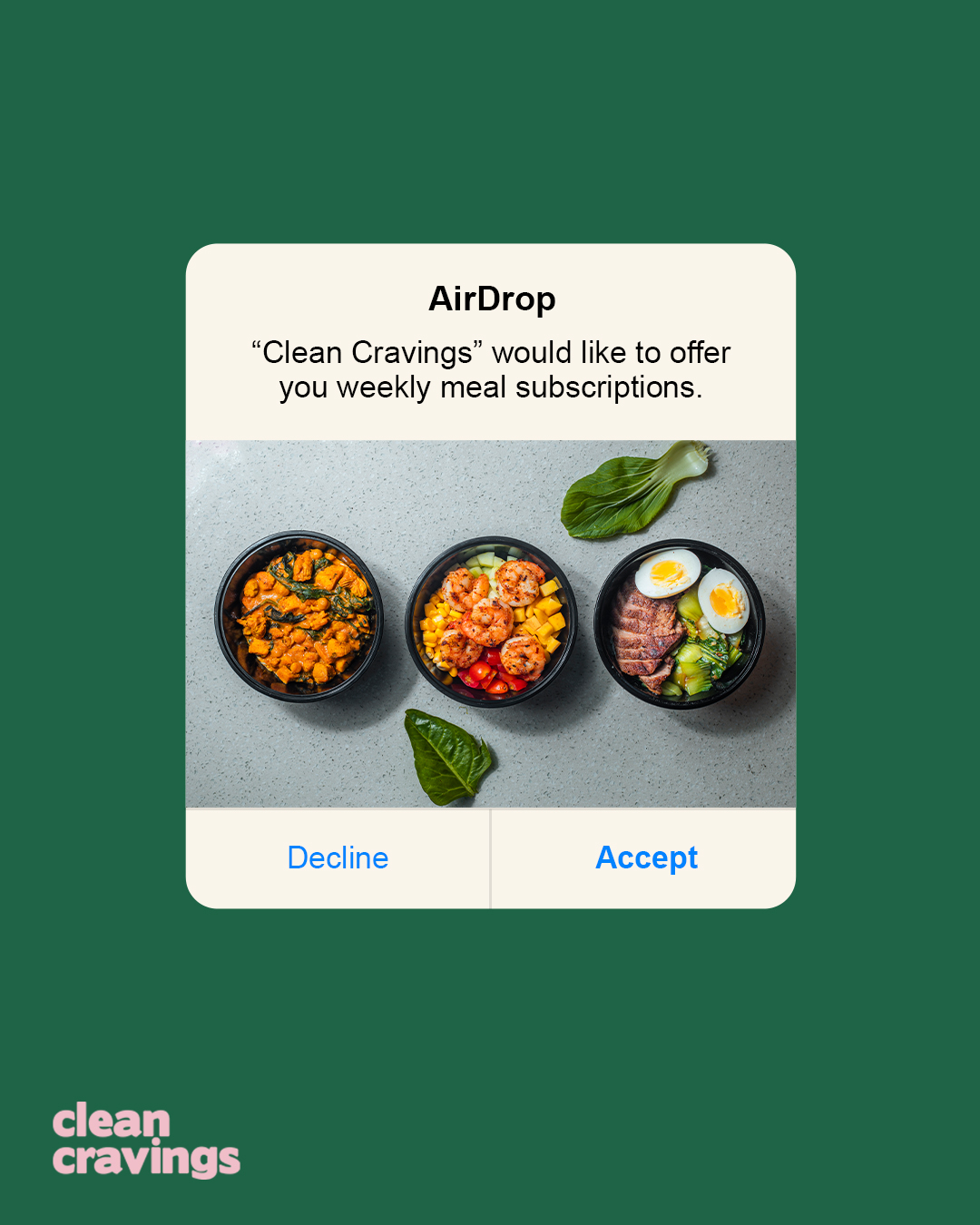 Clean Cravings Facebook ad