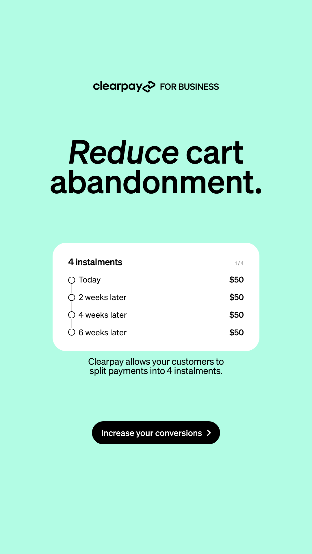 Clearpay Facebook ad