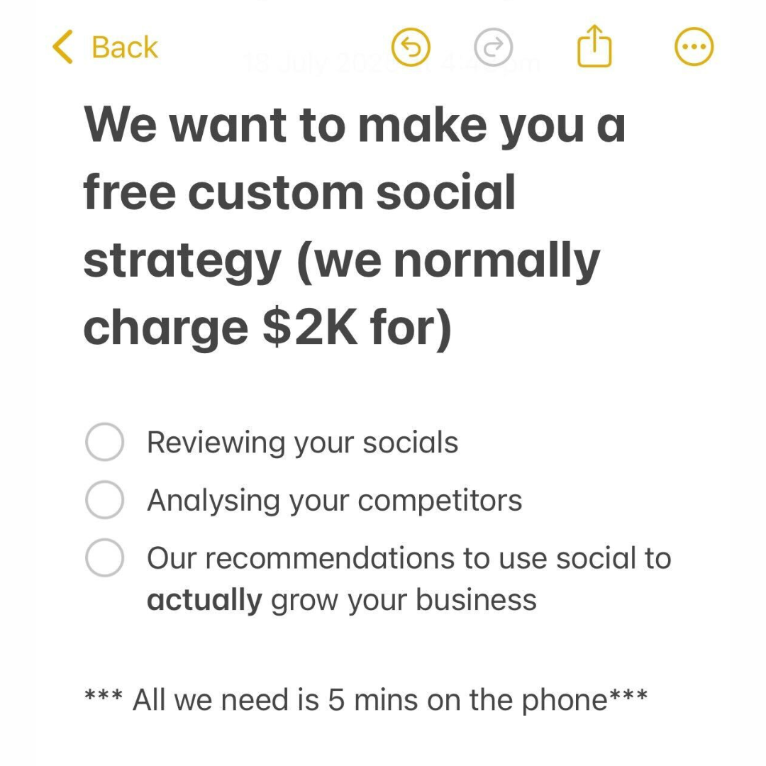 Social Status Facebook ad: Get a FREE Social Media Strategy (Valued at 2K)