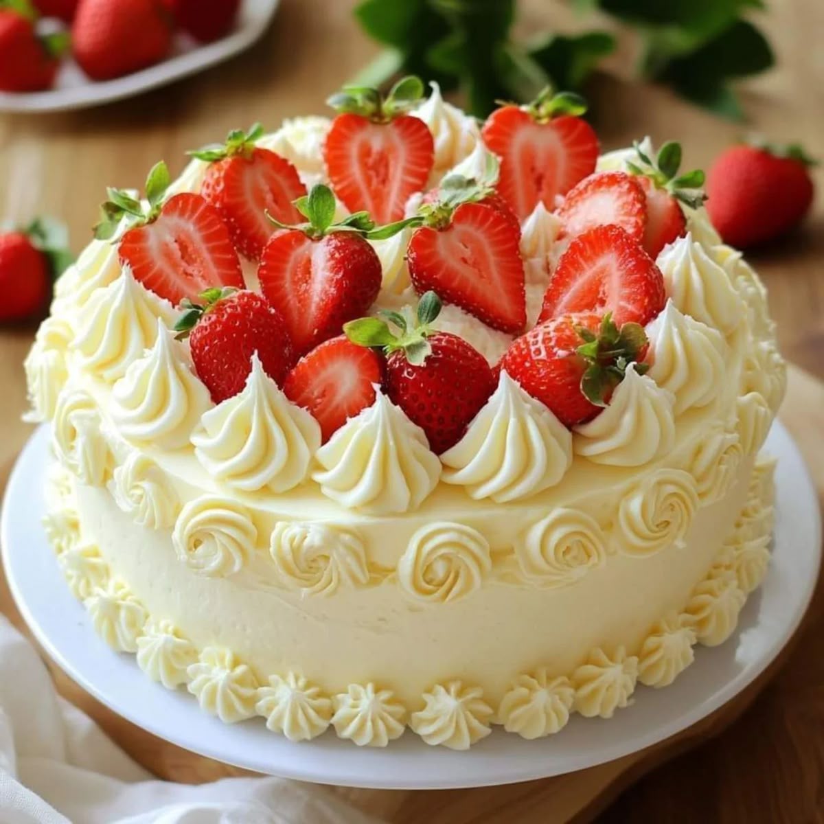 Blue Prince News Facebook ad: Interactive Strawberry Cake Recipe