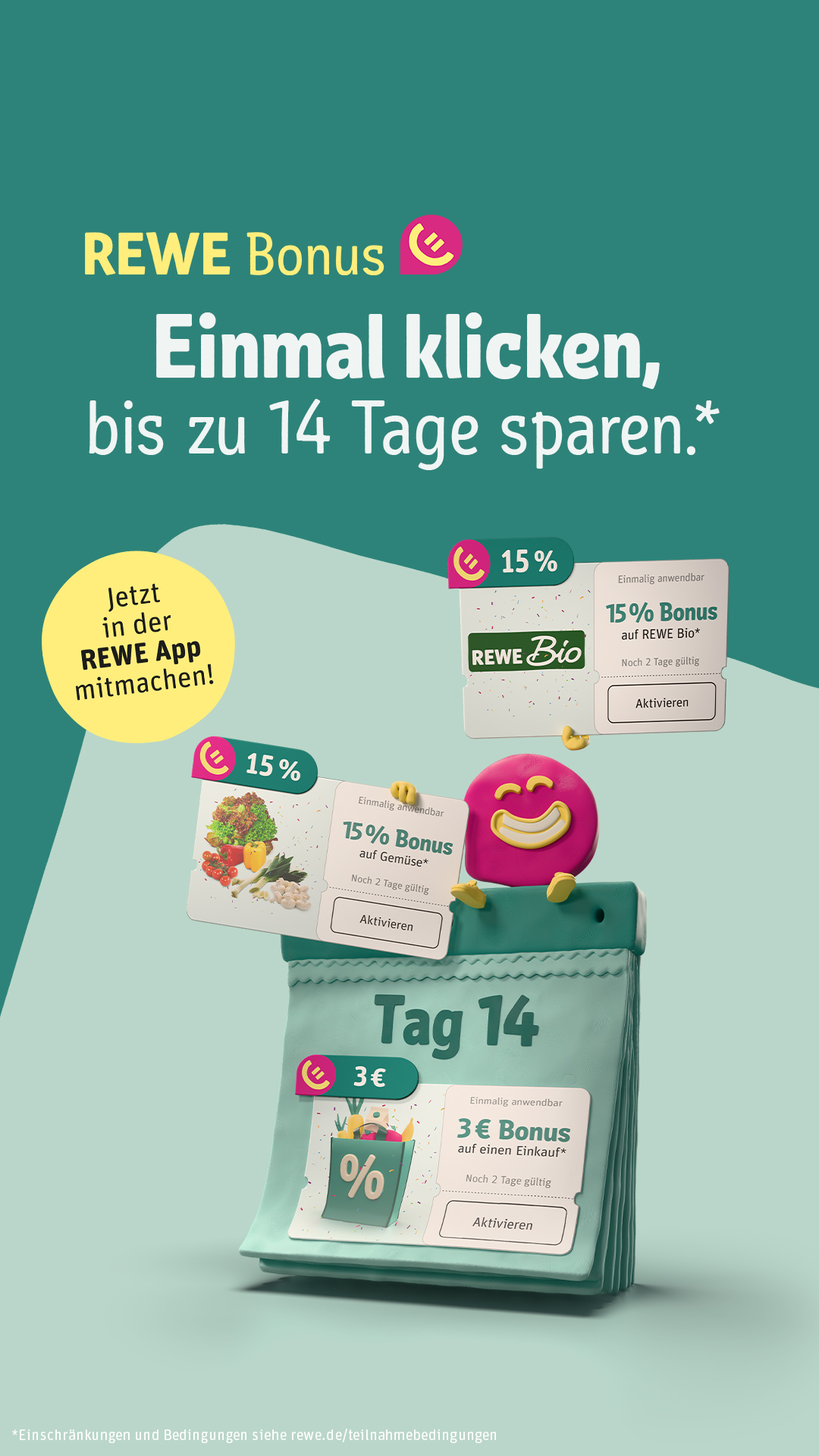 REWE Facebook ad: REWE Bonus Jubelwochen