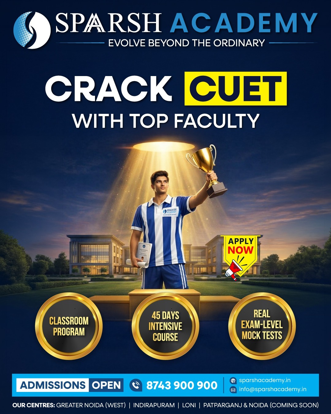 Sparsh Academy Facebook ad: Crack NEET/JEE in 1 Year