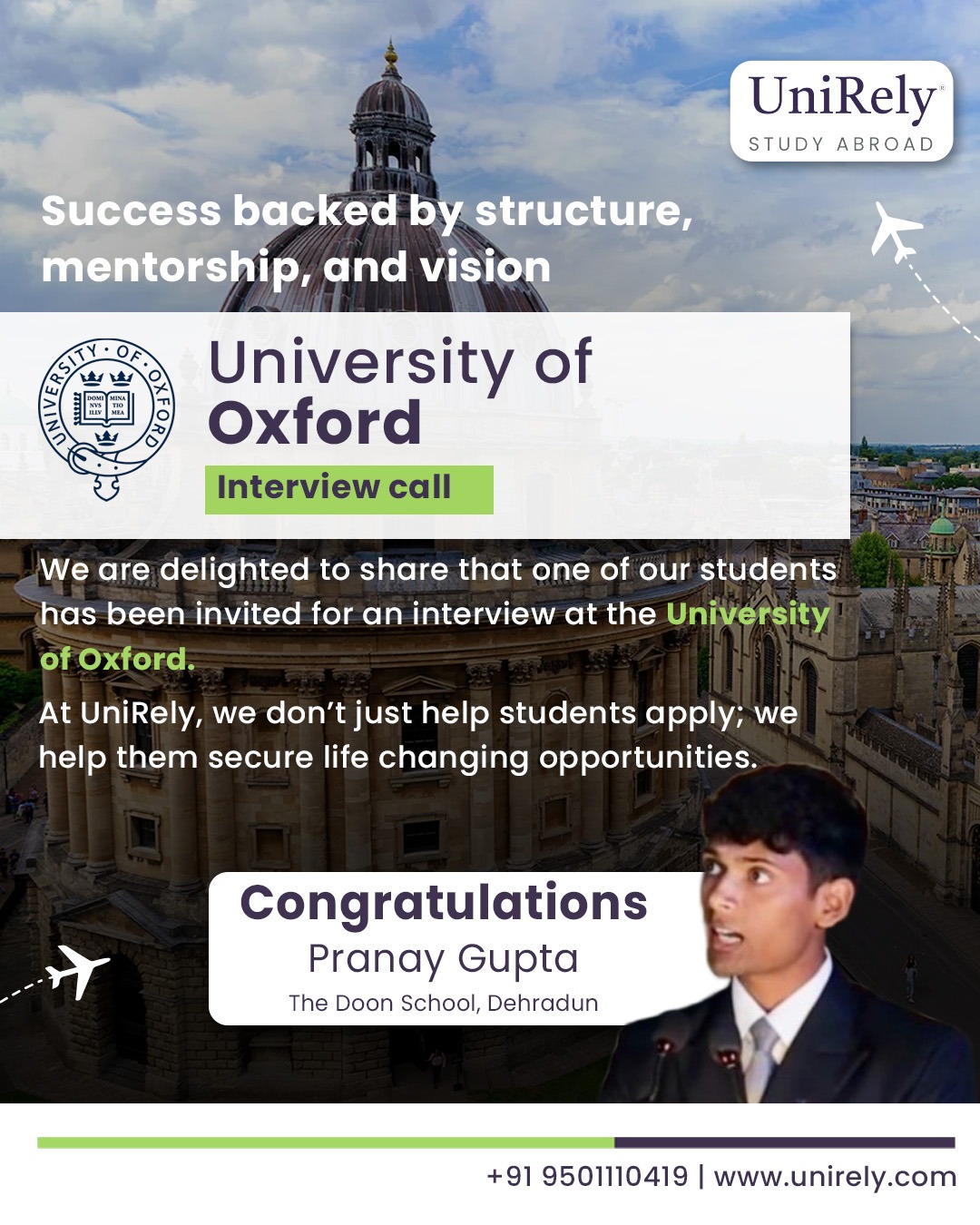 UniRely Study Abroad Facebook ad