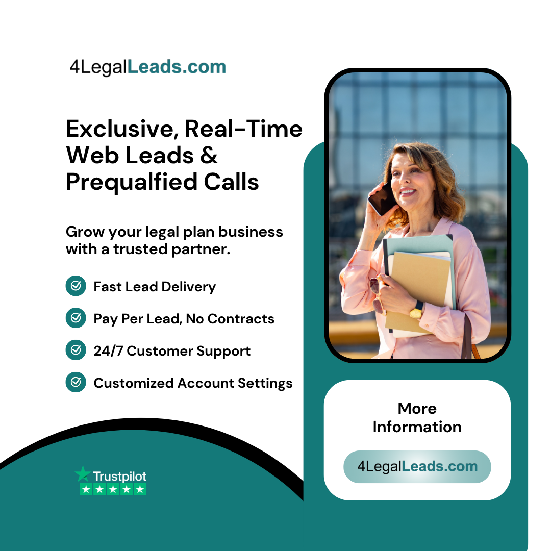 4LegalLeads.com: Leads for Law Firms & Selling Legal Plans Facebook ad