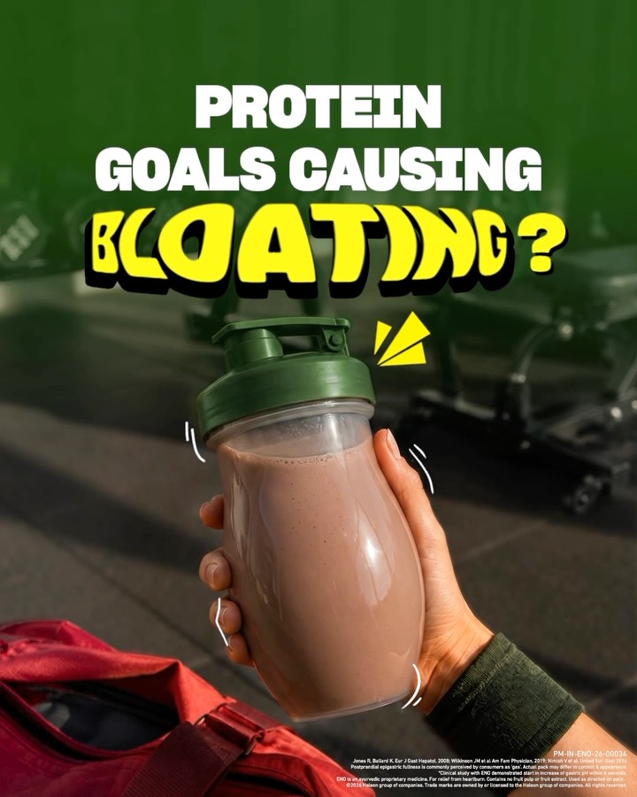 ENO India Facebook ad: Protein goals on track but bloating holding you…
