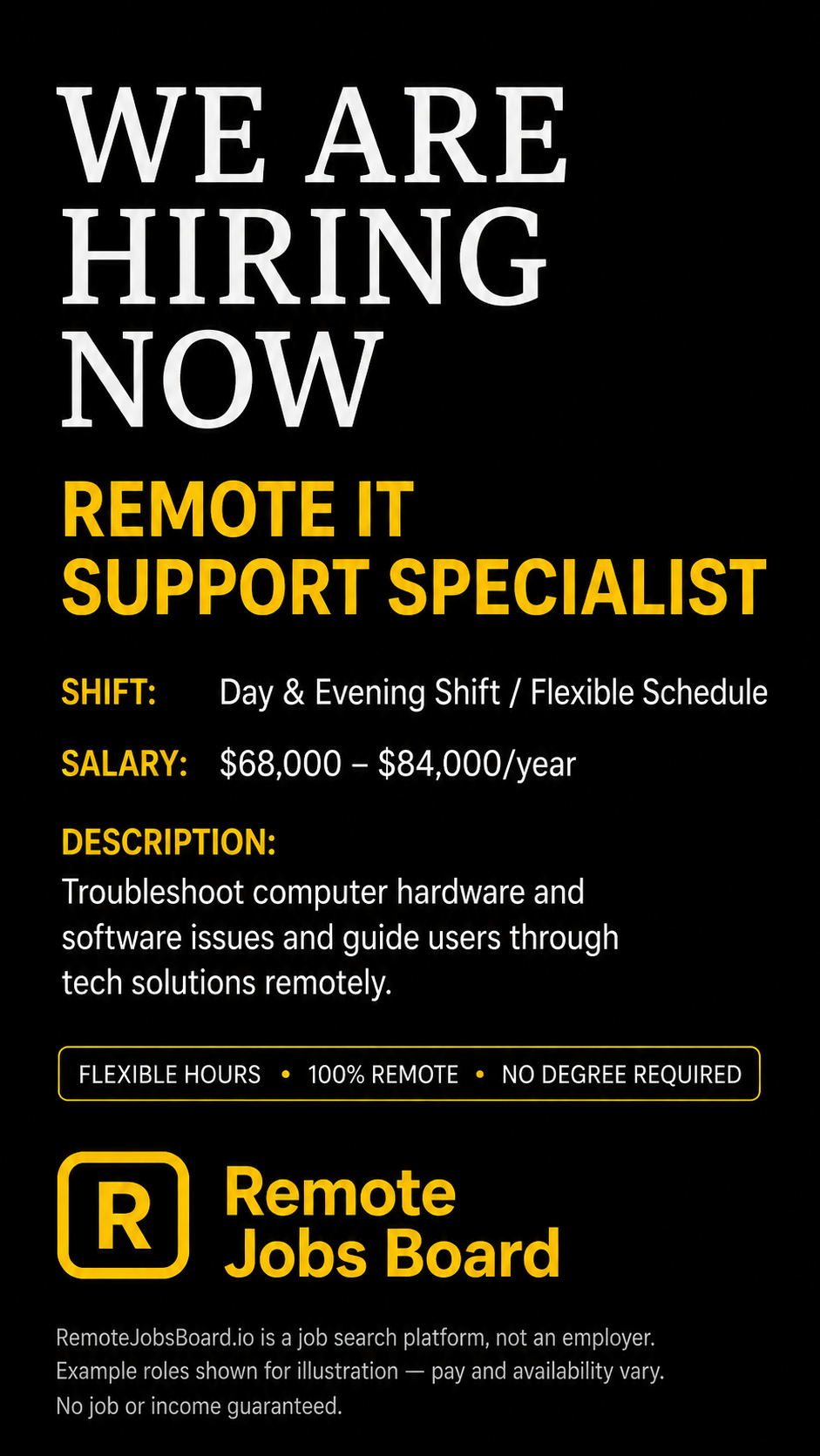 Remote Jobs Board - Work From Anywhere Facebook ad