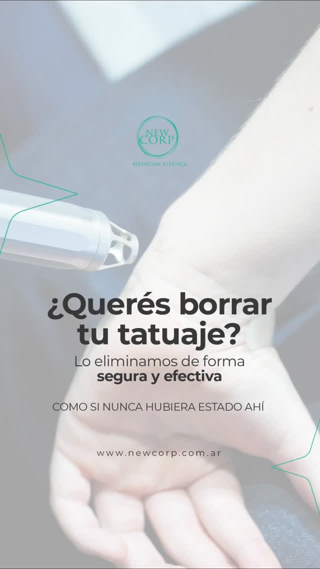 New Corp Medicina Estética Facebook ad: ¿Querés borrar ese tatuaje que ya no te…