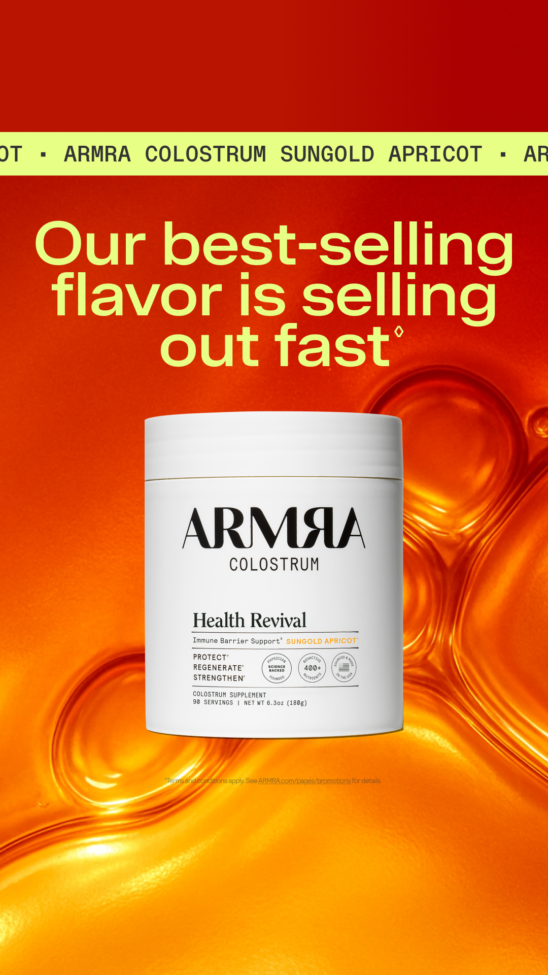ARMRA Facebook ad