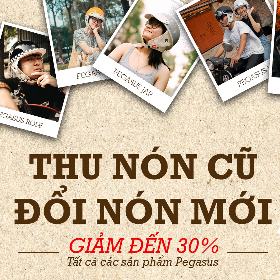 Cafe Racer Shop Facebook ad: KHỞI ĐỘNG CHƯƠNG TRÌNH THU NÓN CŨ …