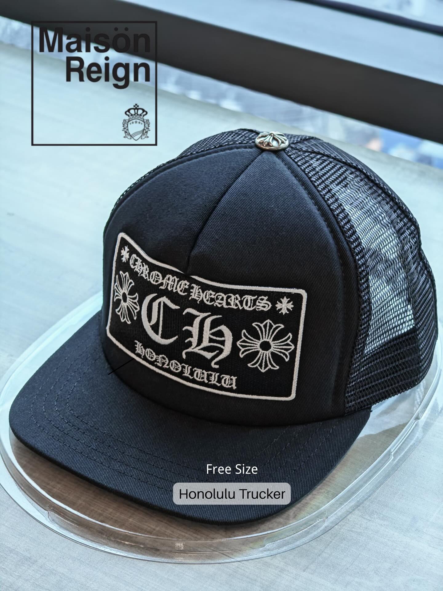 MasionReign Facebook ad: Available NOW Authentic Chrome hearts