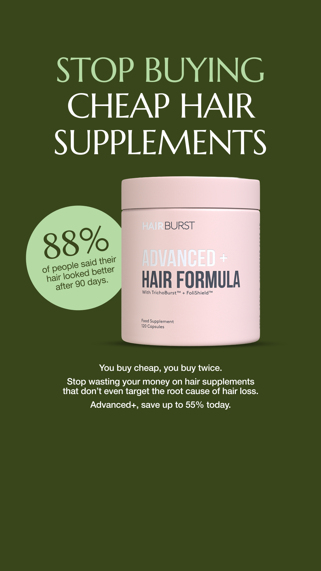 Hairburst Facebook ad