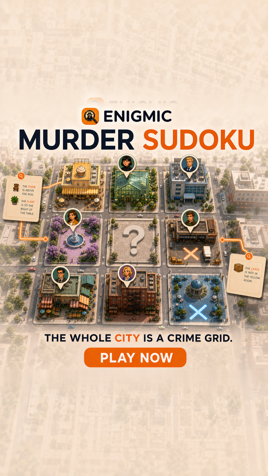 Infinity Games Facebook ad: Murder mystery mixed with sudoku!