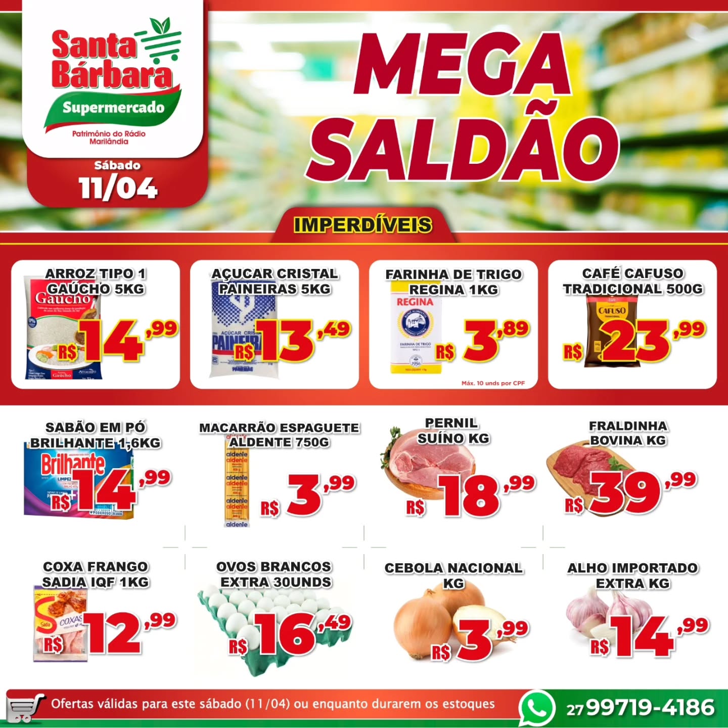 Mercearia Santa Bárbara Facebook ad: O mega saldão de sábado chega imperdível para…