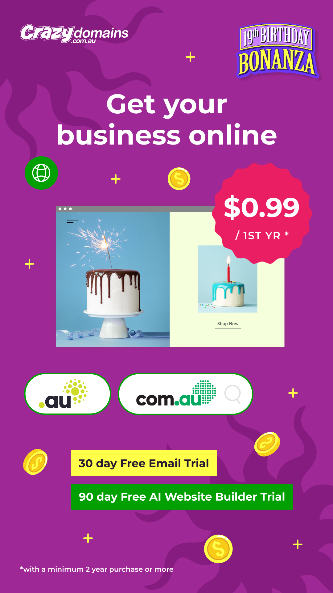 Crazy Domains Facebook ad