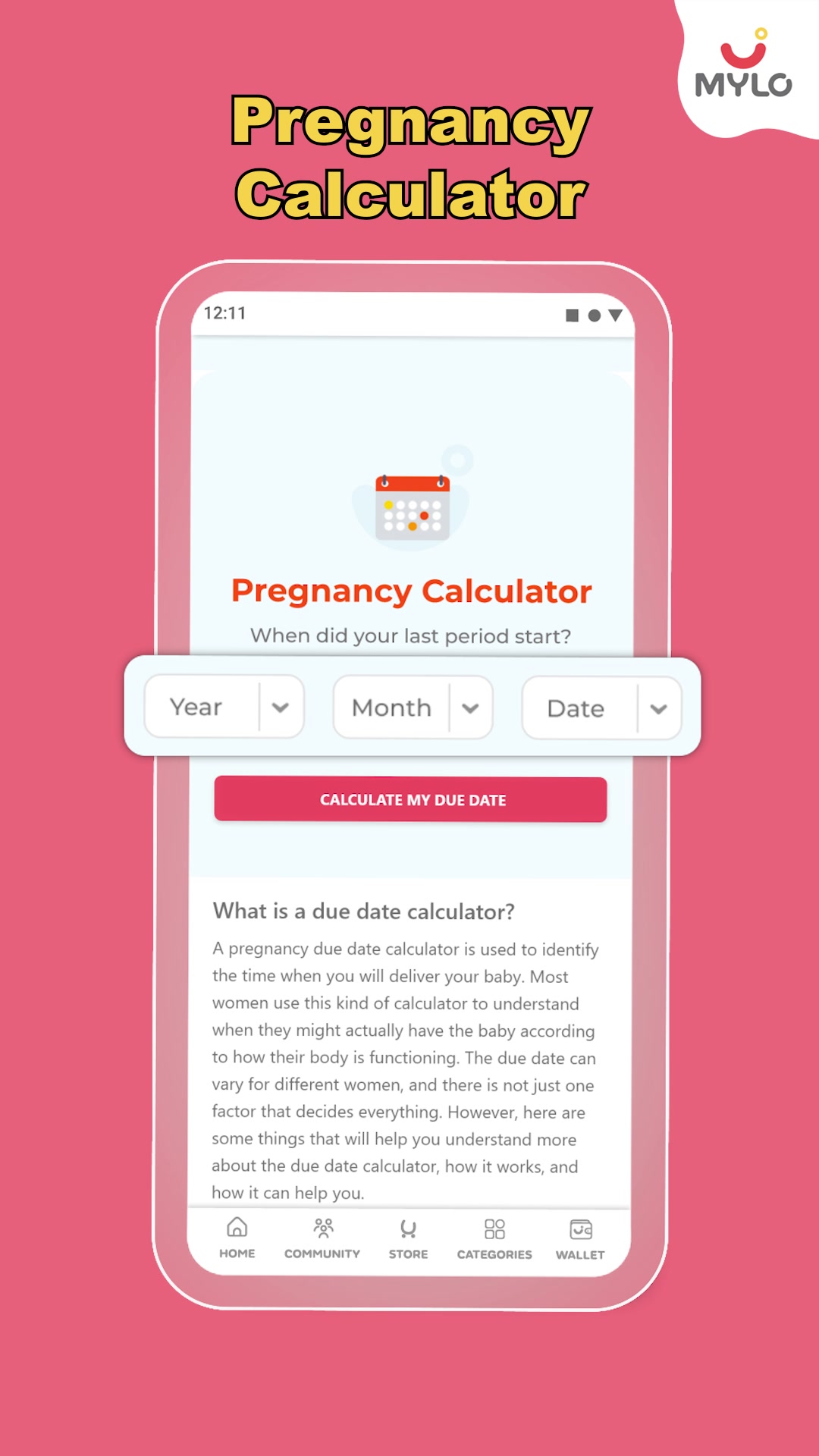 Mylo - Pregnancy & Baby App Facebook ad: Shop Baby & Mom Products on Mylo App