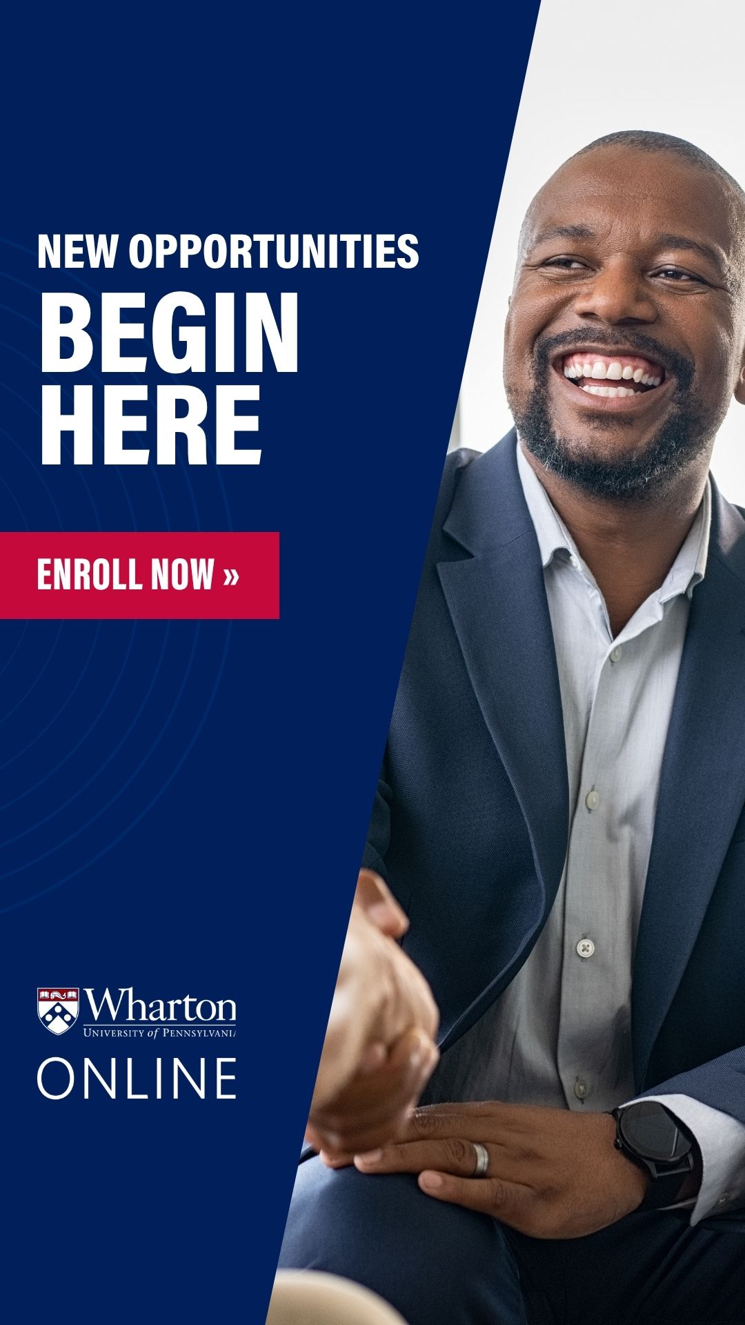 Wharton Online Facebook ad from Jul 2, 2026