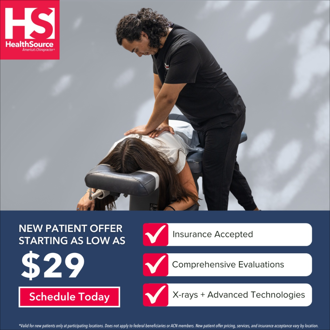 HealthSource America's Chiropractor Facebook ad: Don’t Let Pain Slow You Down