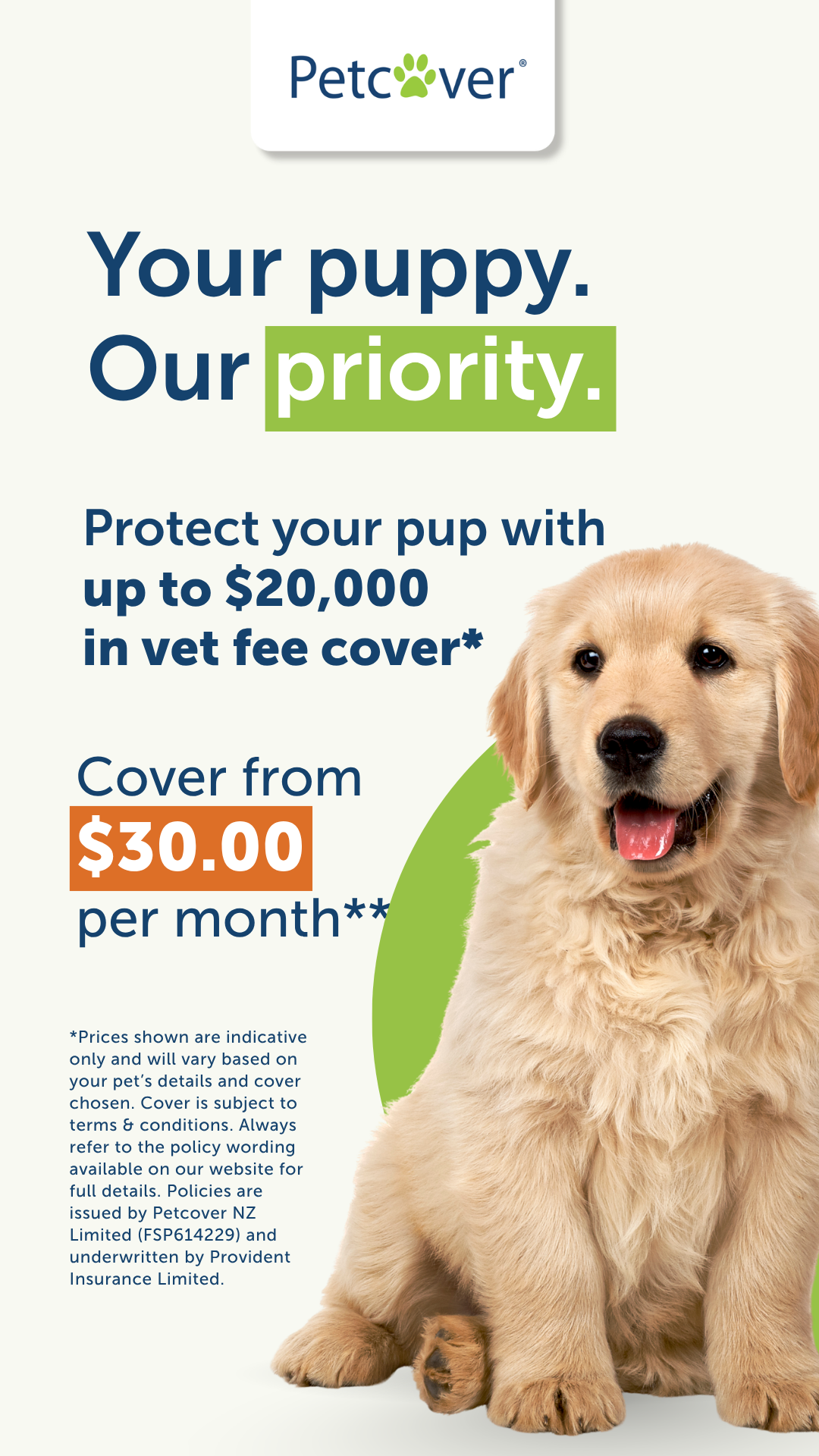 Petcover New Zealand Facebook ad