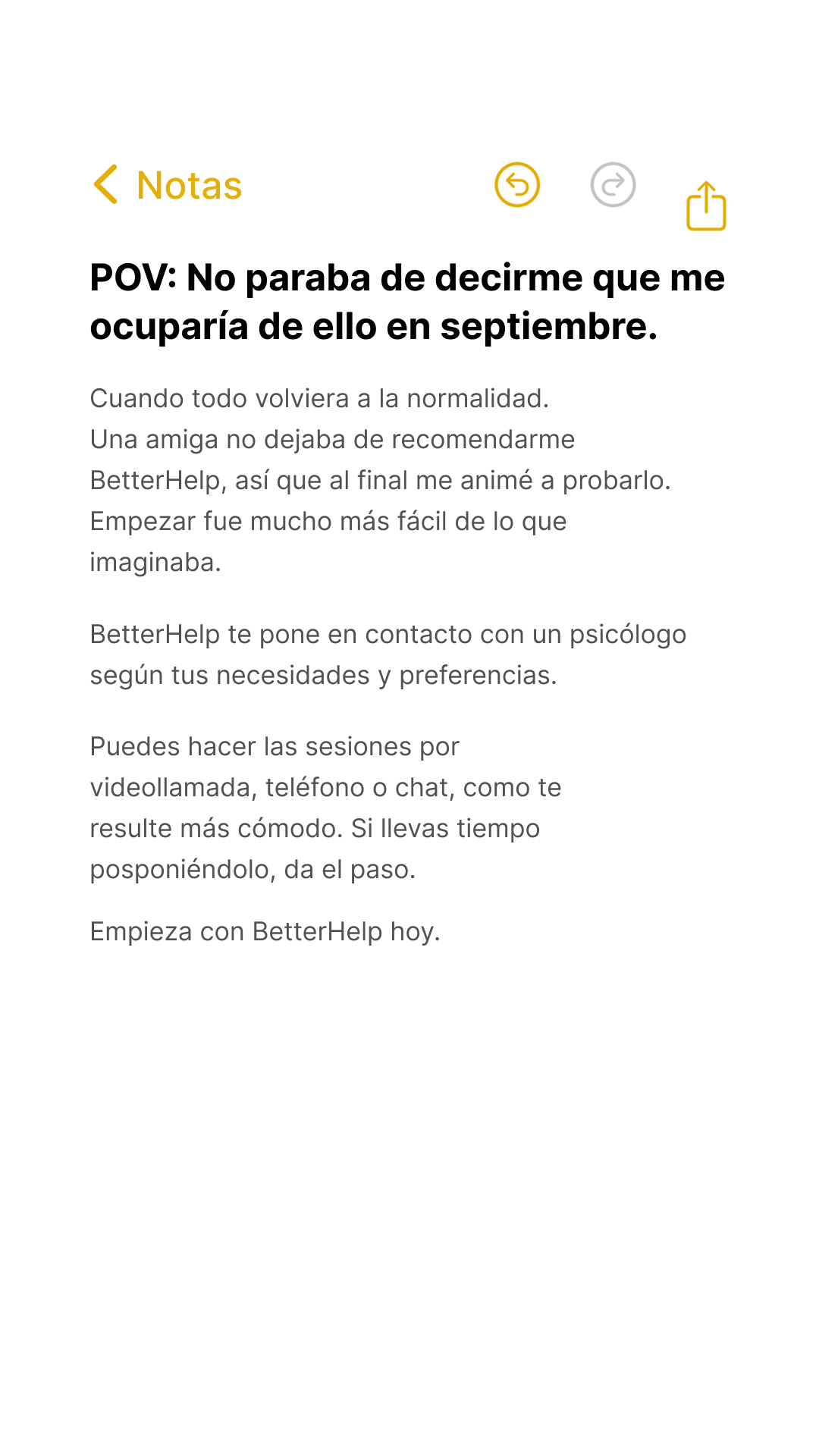 BetterHelp Facebook ad