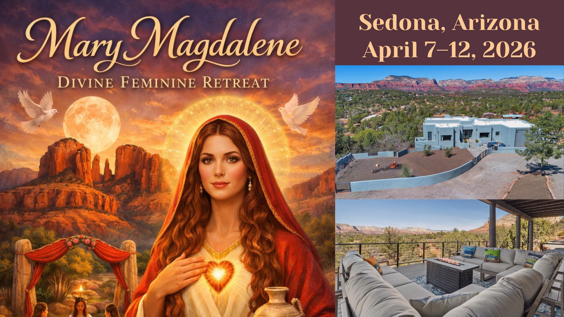 Cosmic Center of Spiritual Light Facebook ad: The Magdalene Priestess’s initiation retreat and union…