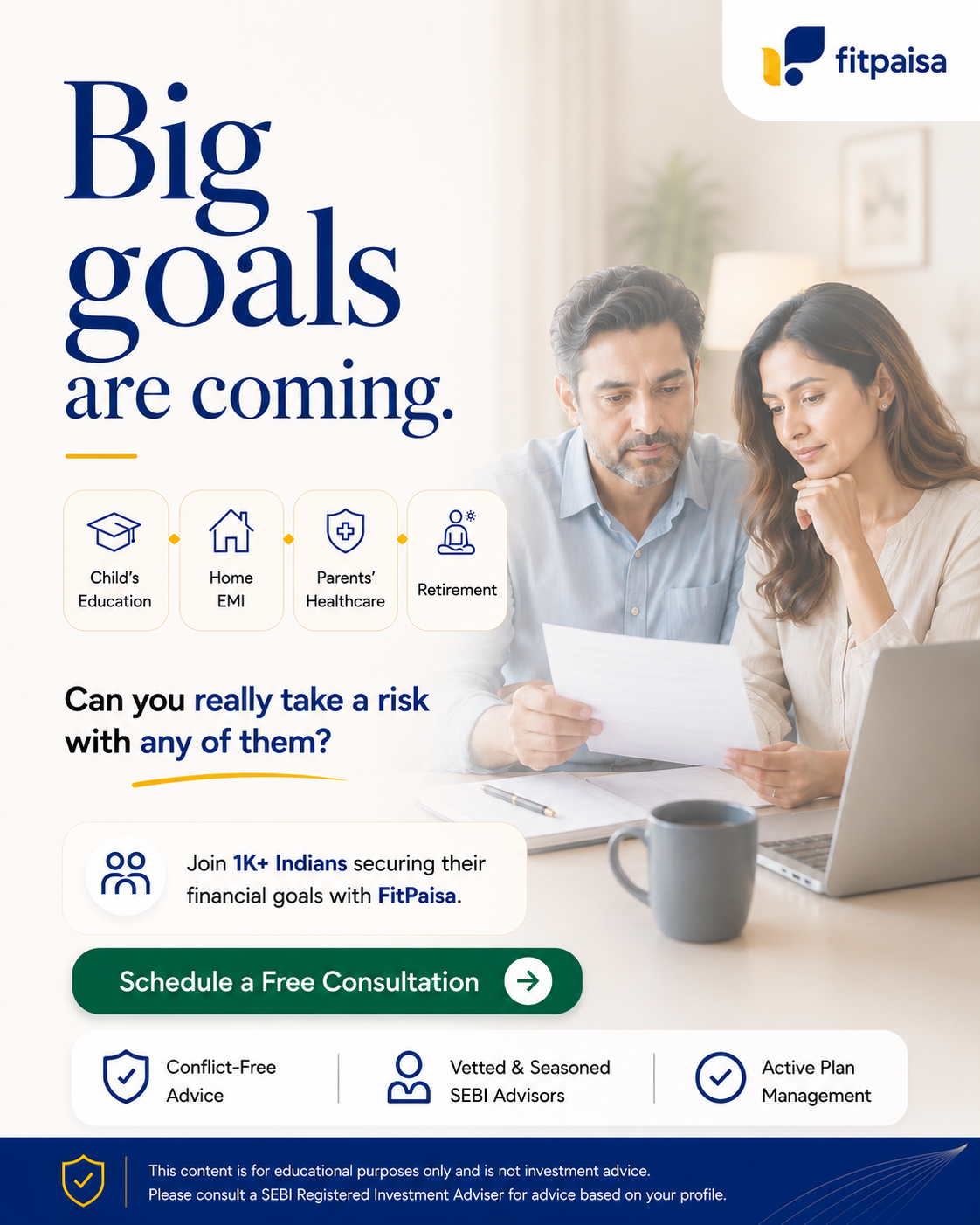 Fitpaisa Wealth Facebook ad: Schedule your FREE Personal Finance Consultation with…
