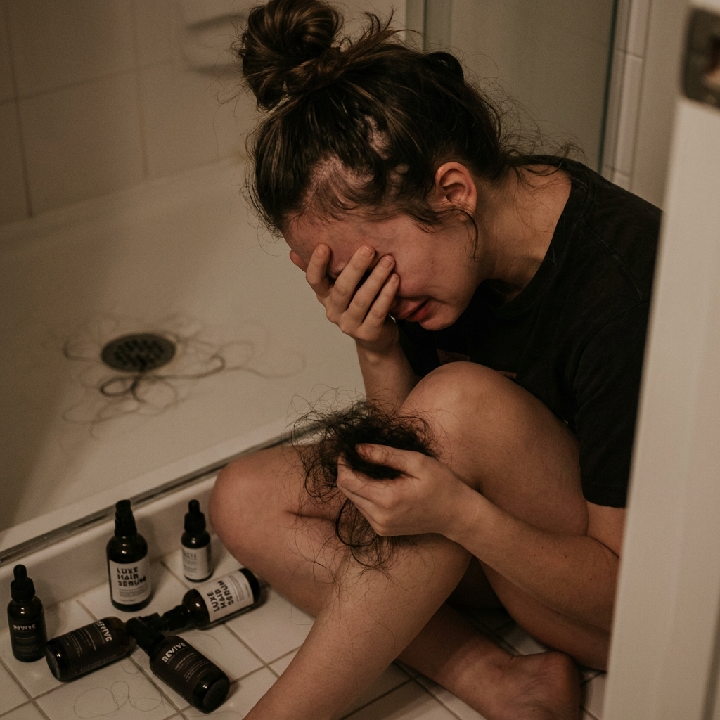 The Ageless Edit Facebook ad: Postpartum hair loss isn't 'just hormones'-it's follicle…