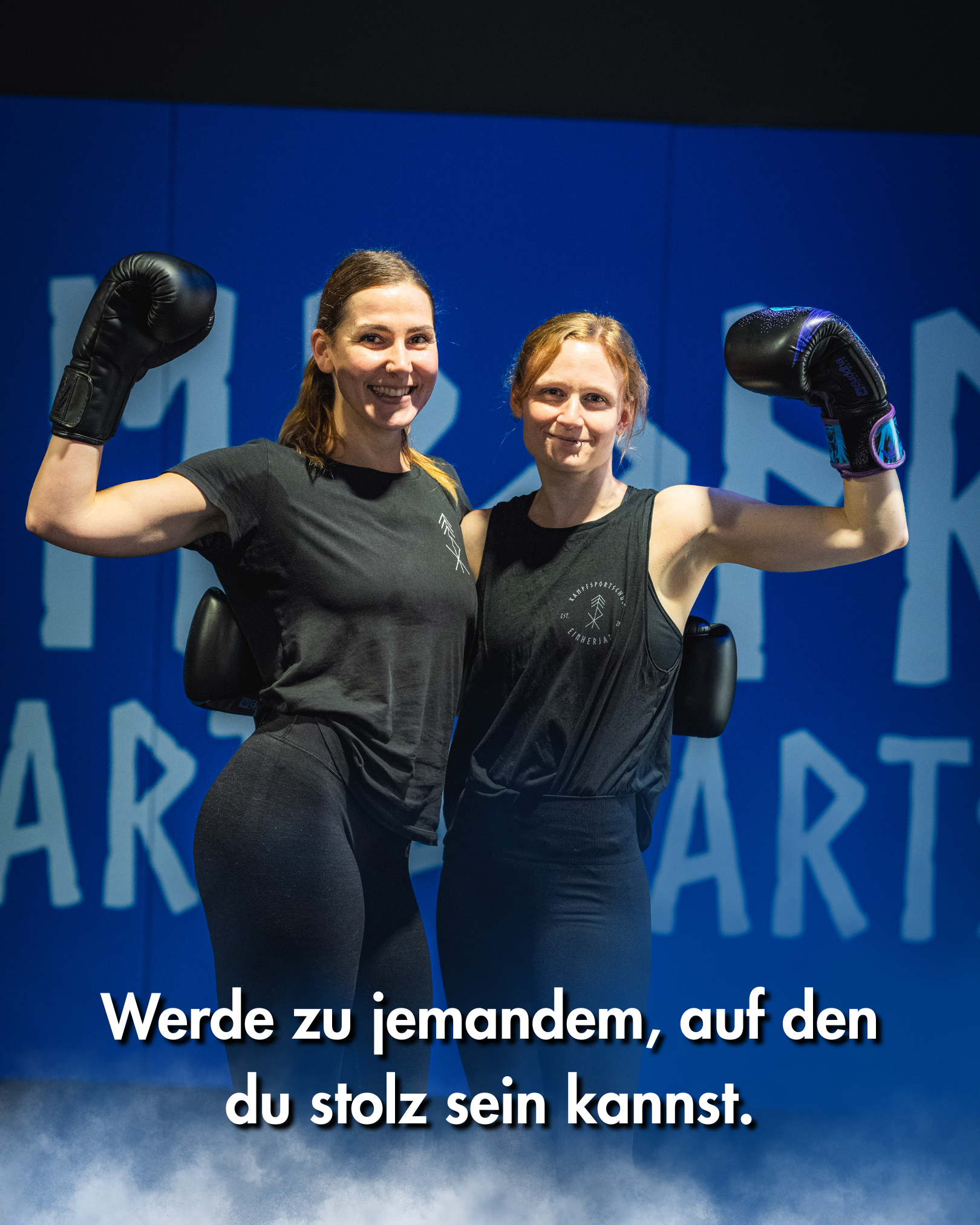 Kampfsportschule Einherjar Facebook ad: Stolz entsteht nicht durch Talent. Sondern durch Taten.