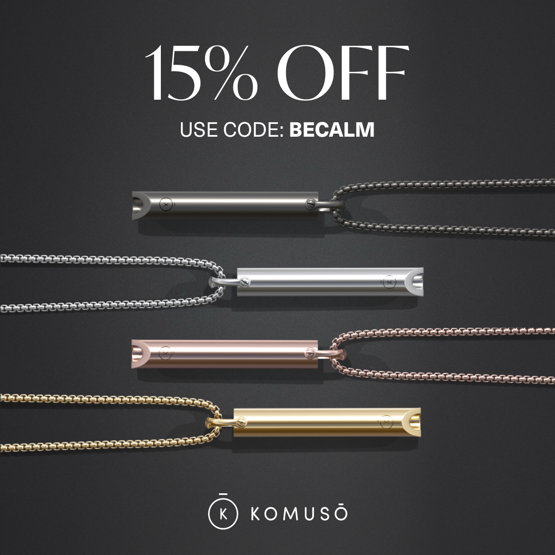 Komuso Design Facebook ad: Anxiety Relief Backed by Science