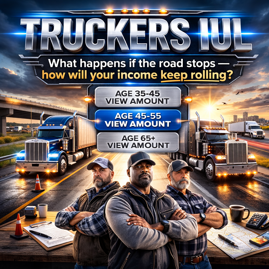 VRC Insurance Facebook ad: Get IUL Insurance as a Truck Driver