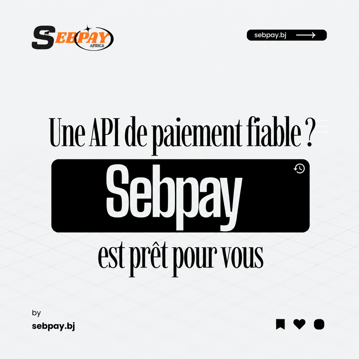 Sebpay Africa Facebook ad: Une seule API. 15 pays africains.