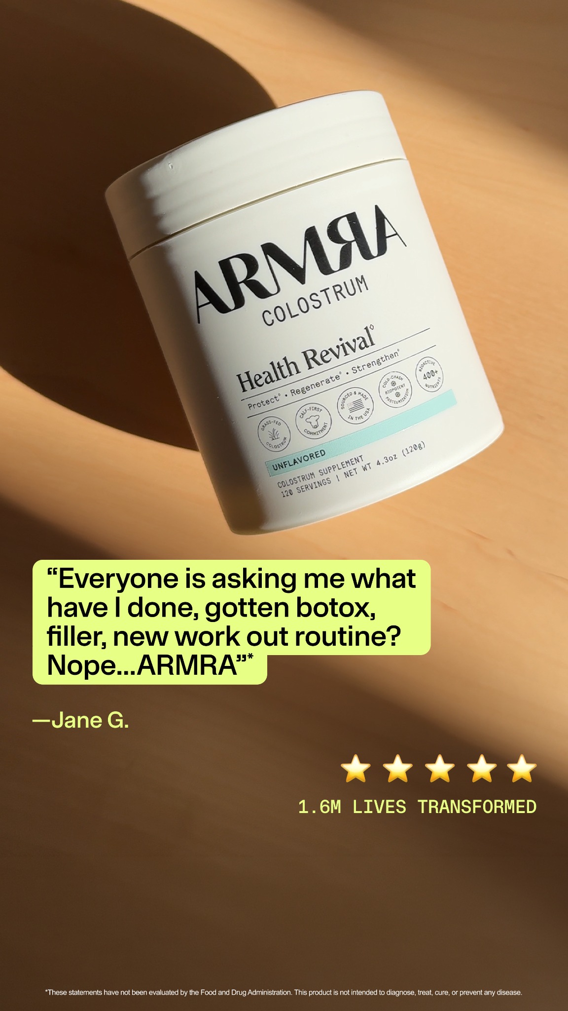 ARMRA Facebook ad