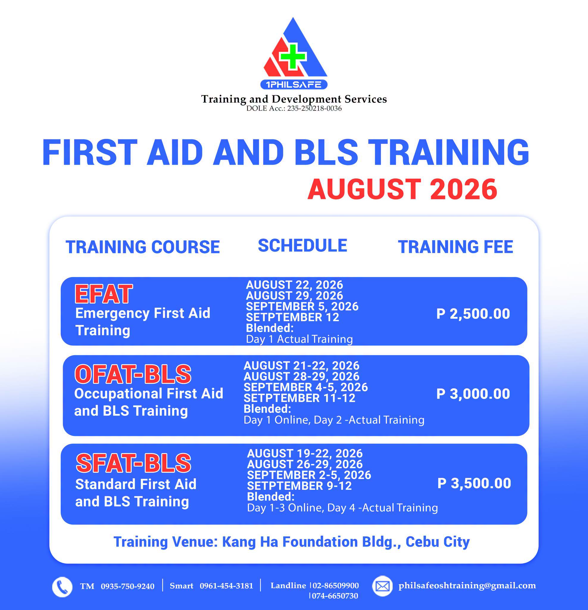 1Philsafe Safety Training Center-Cebu City Facebook ad