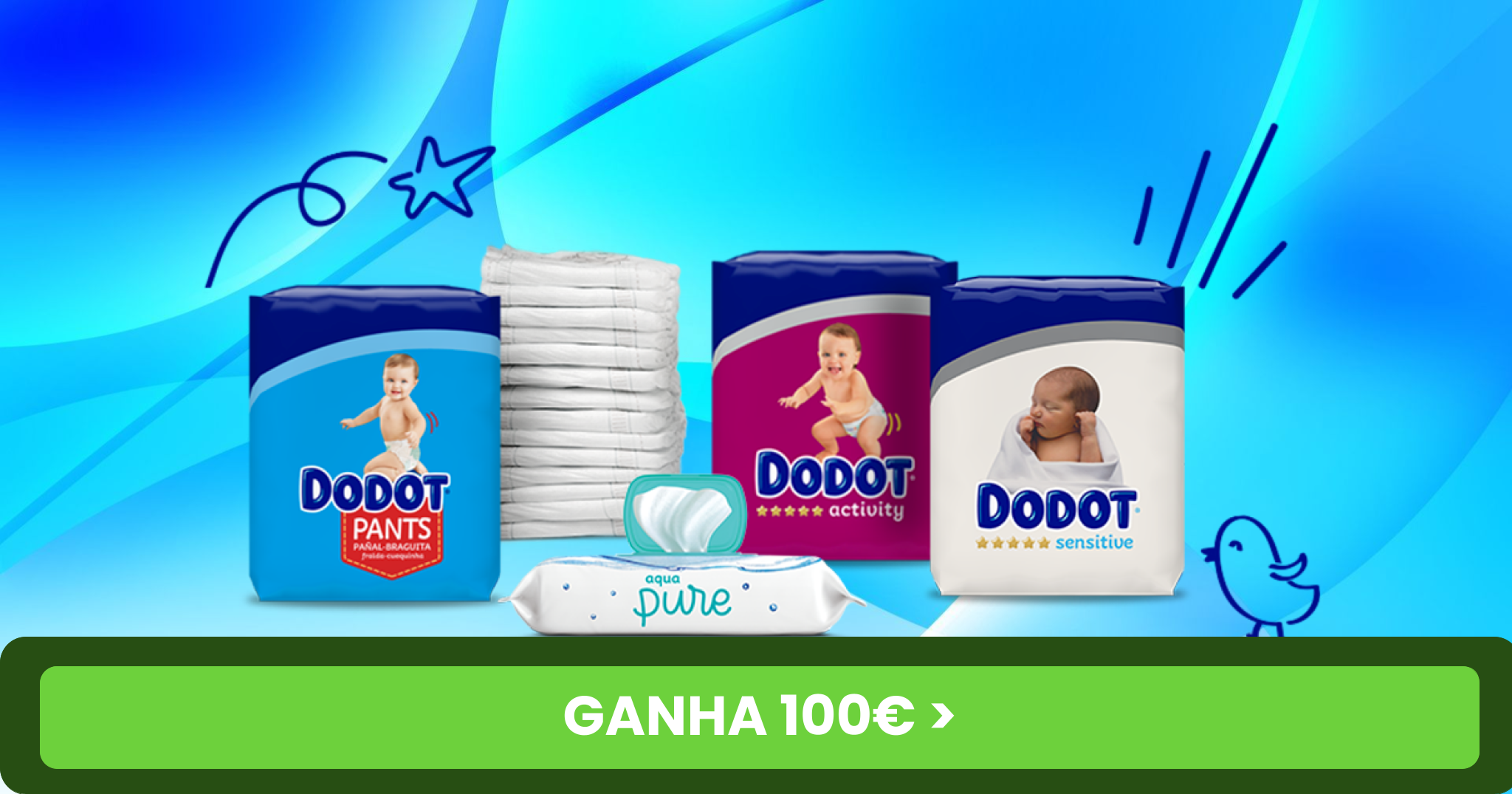 Ofertas & Presentes Facebook ad: Passatempo 100€ para o seu Bebé