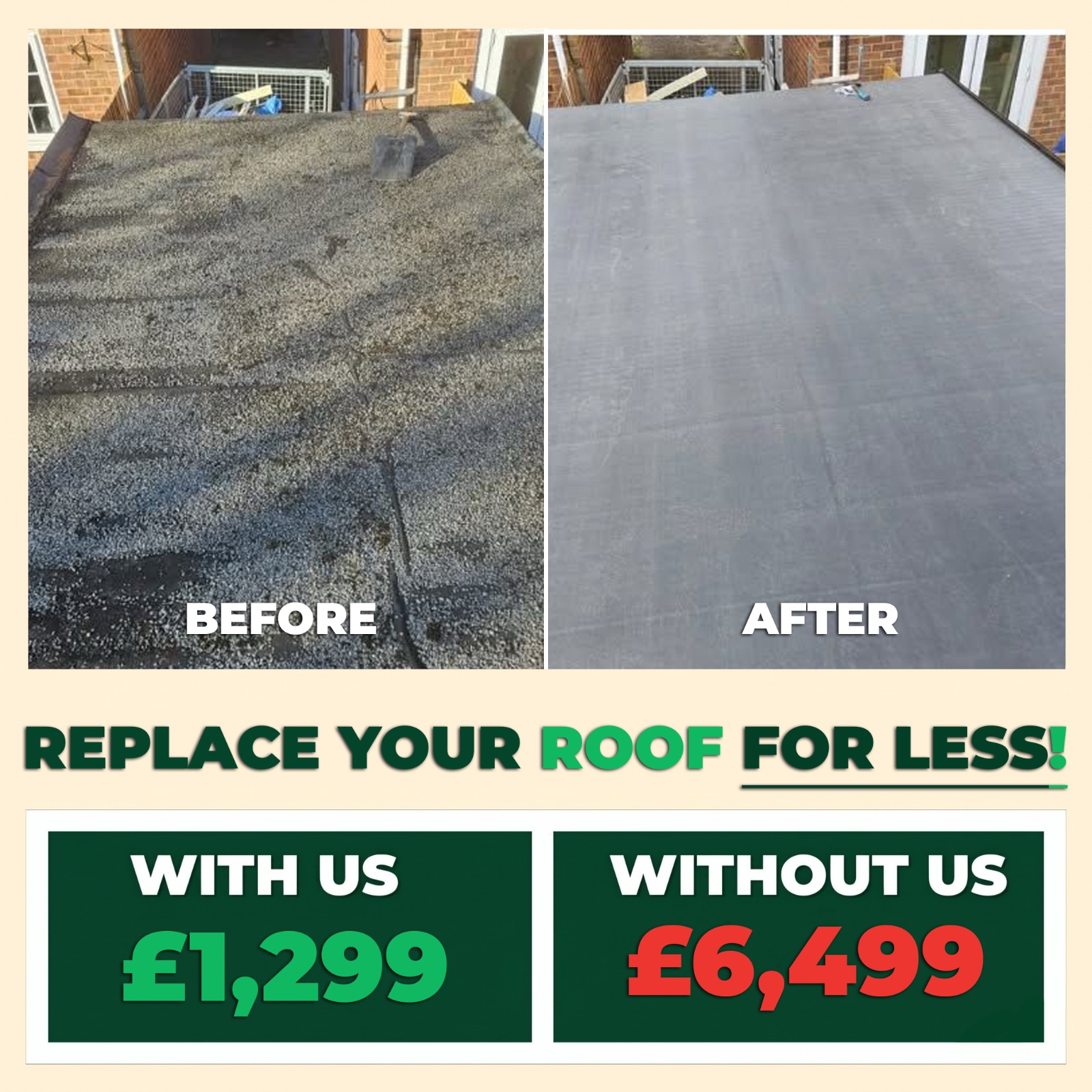 Go Local Roofing Services Facebook ad