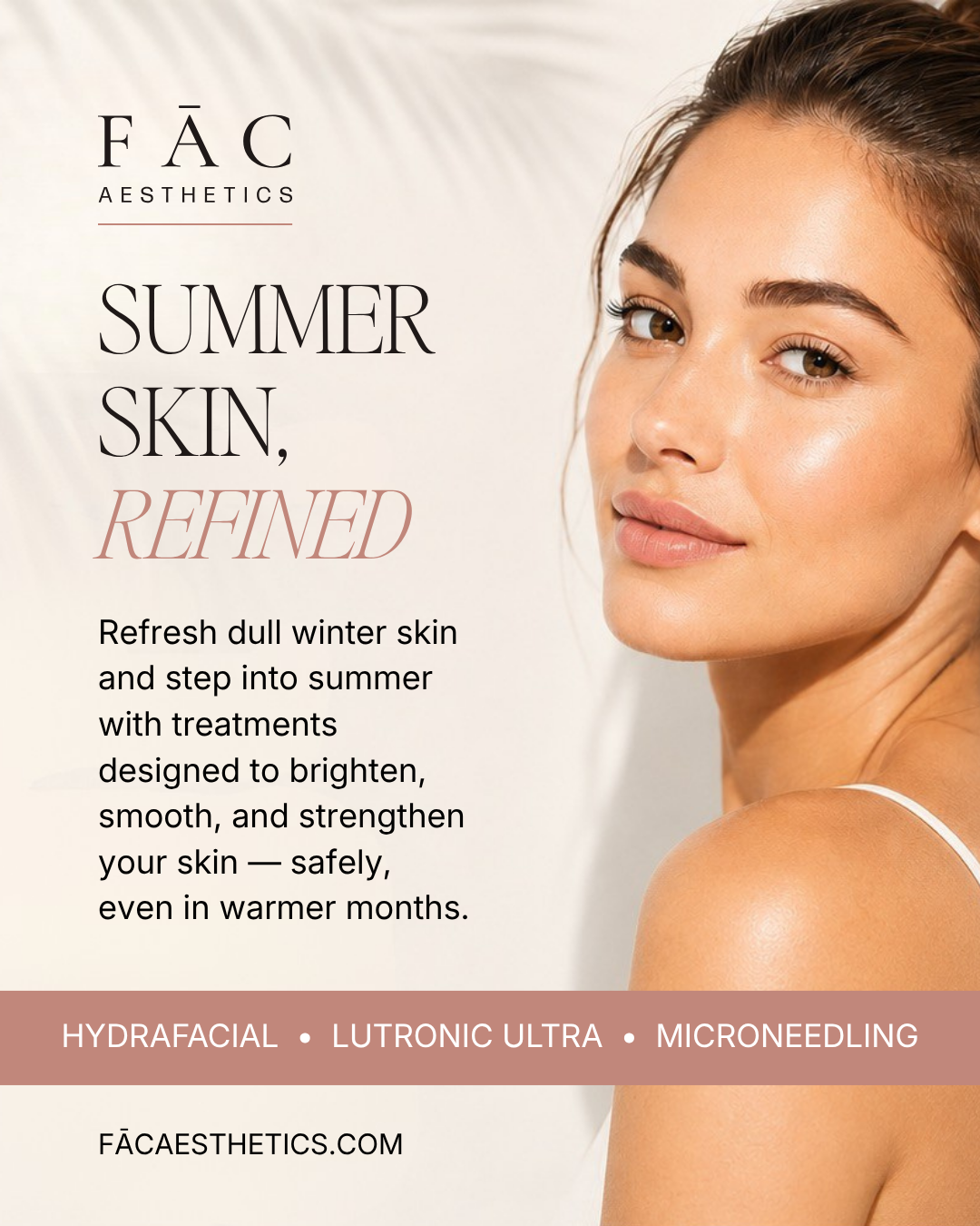 FĀC Aesthetics Facebook ad from May 11, 2026