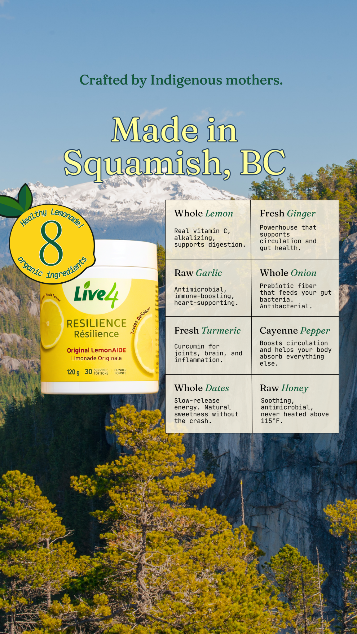 Live4 Wellness Facebook ad: Made in Squamish, BC