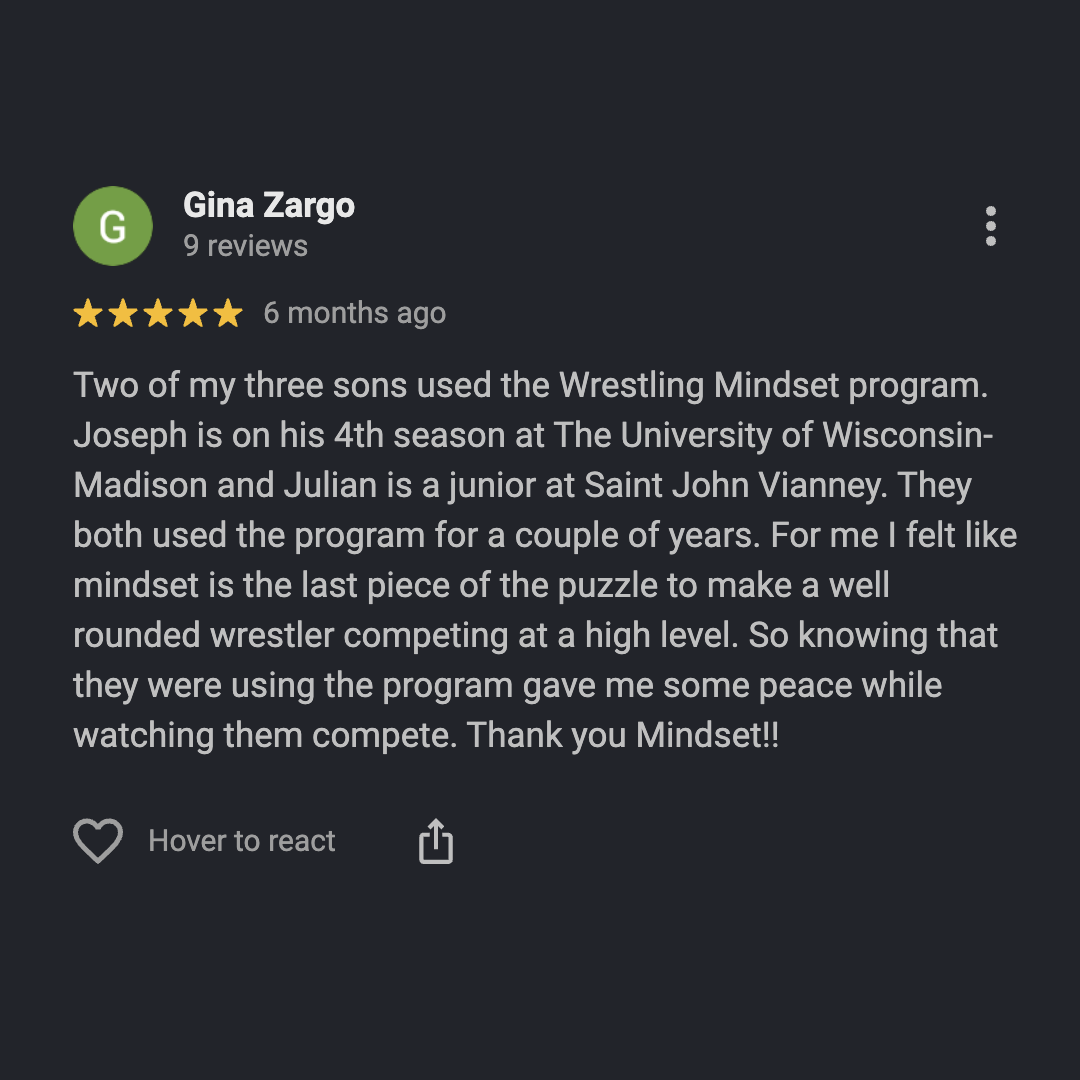 Wrestling Mindset Facebook ad