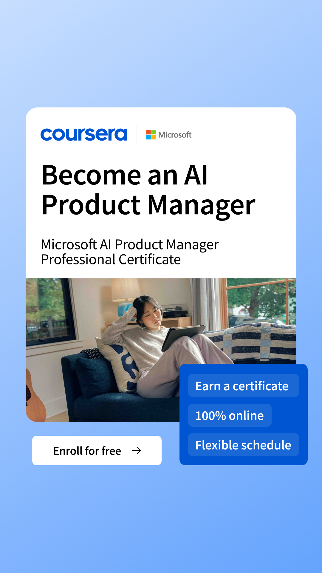 Coursera Facebook ad