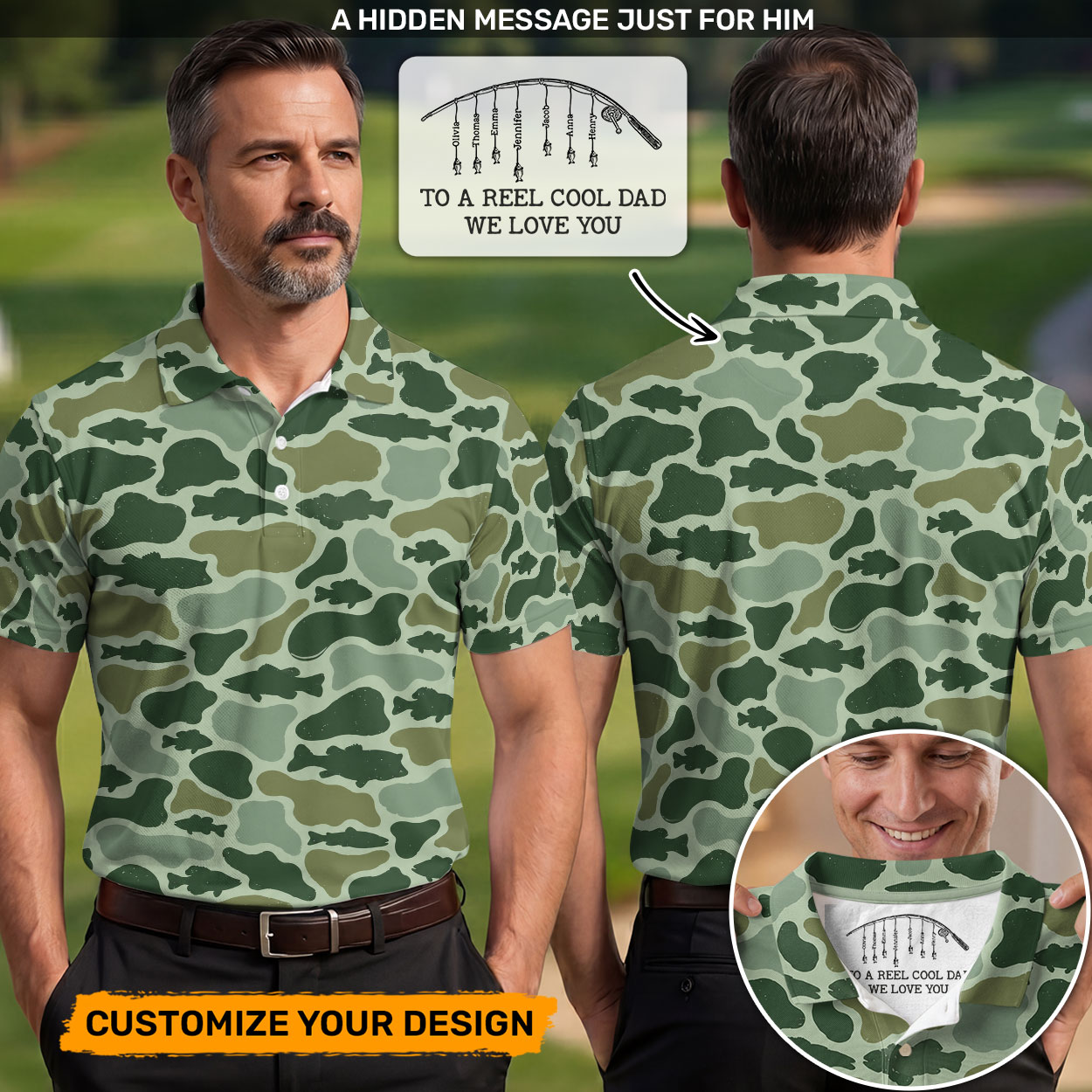 Joymade Facebook ad: Personalized Polo Shirt With Inner Neck Design