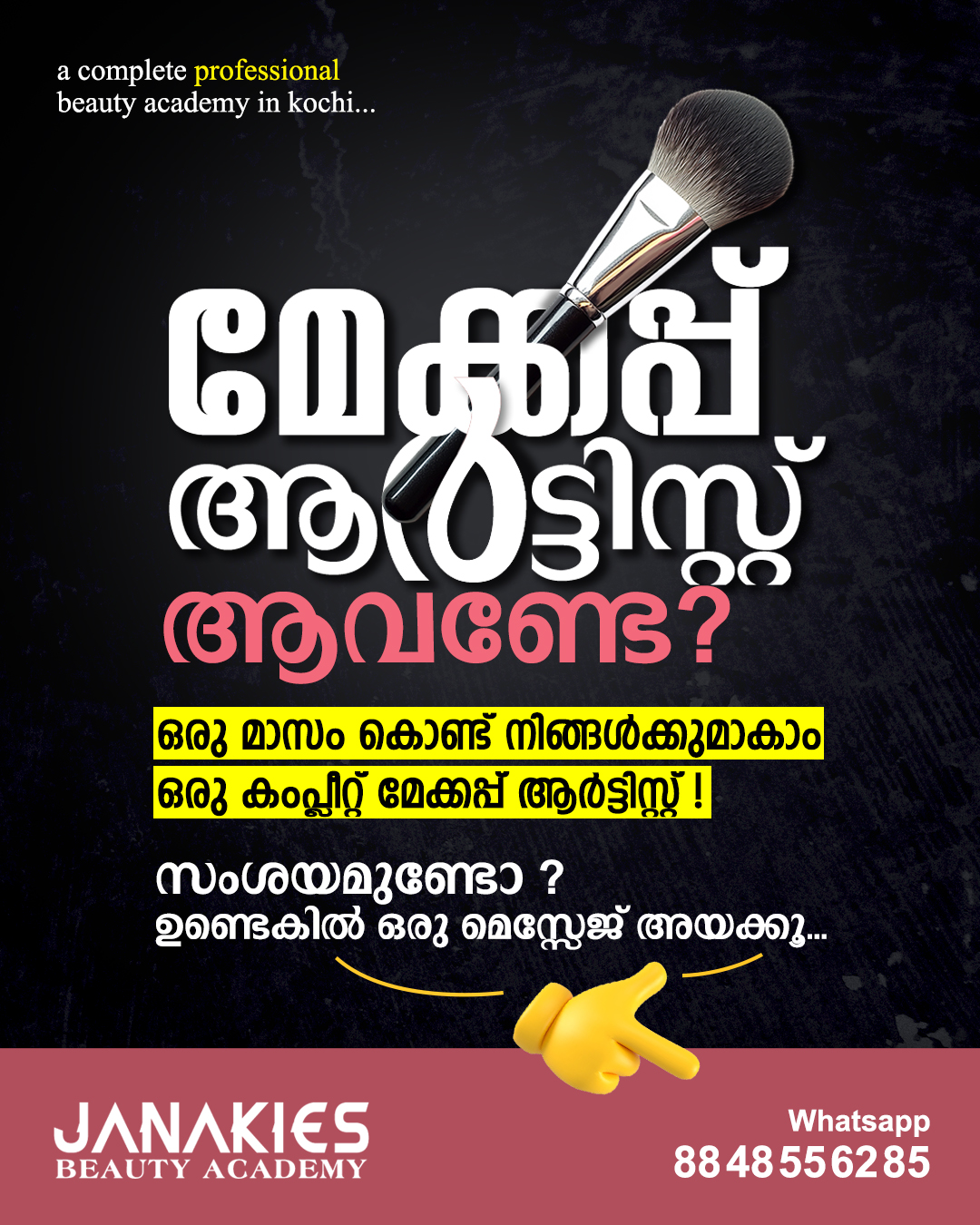 Janakies Makeup Academy Facebook ad: Bridal Makeup One Month Diploma