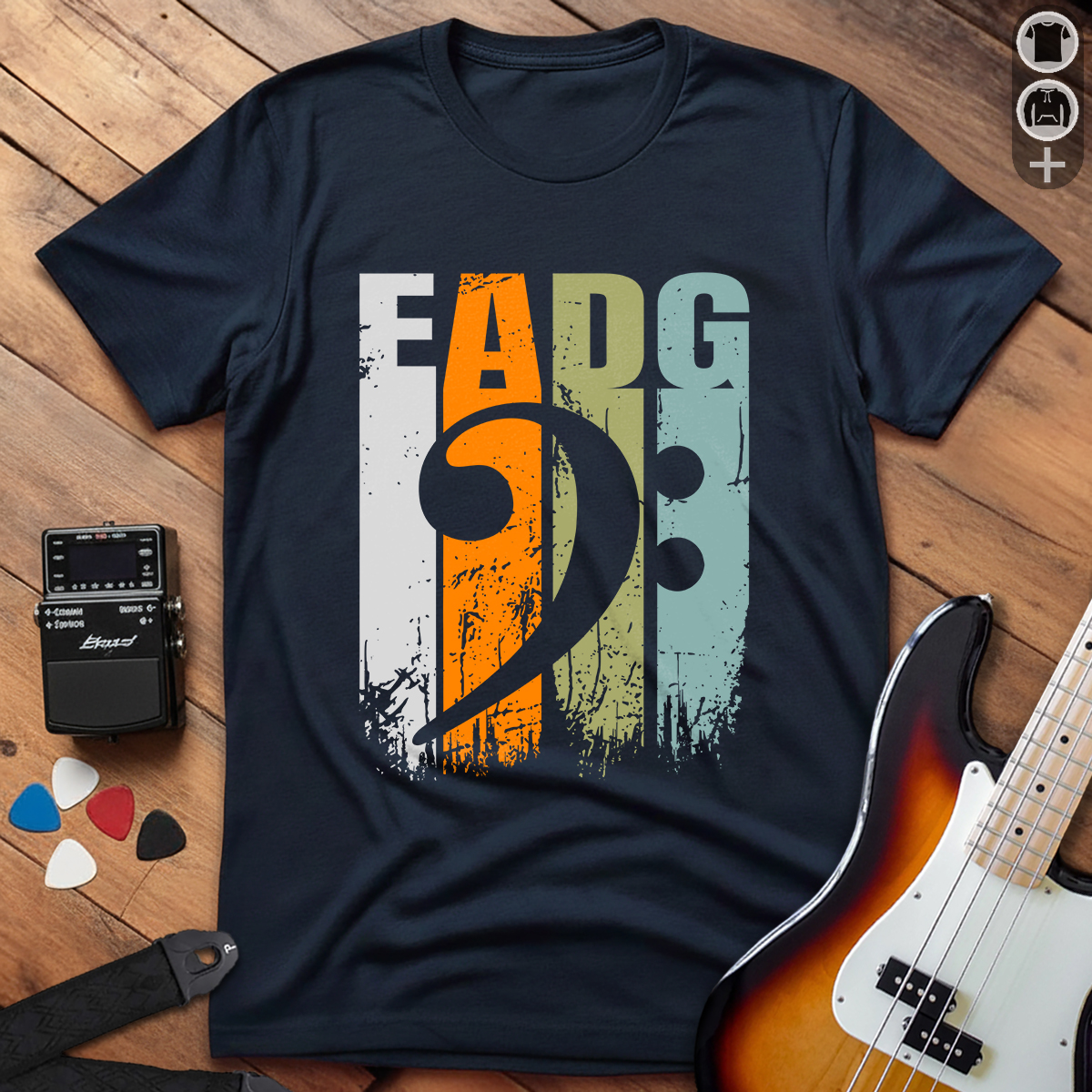 Merchlody Facebook ad: New Bass Guitar Tees Collection Drop!