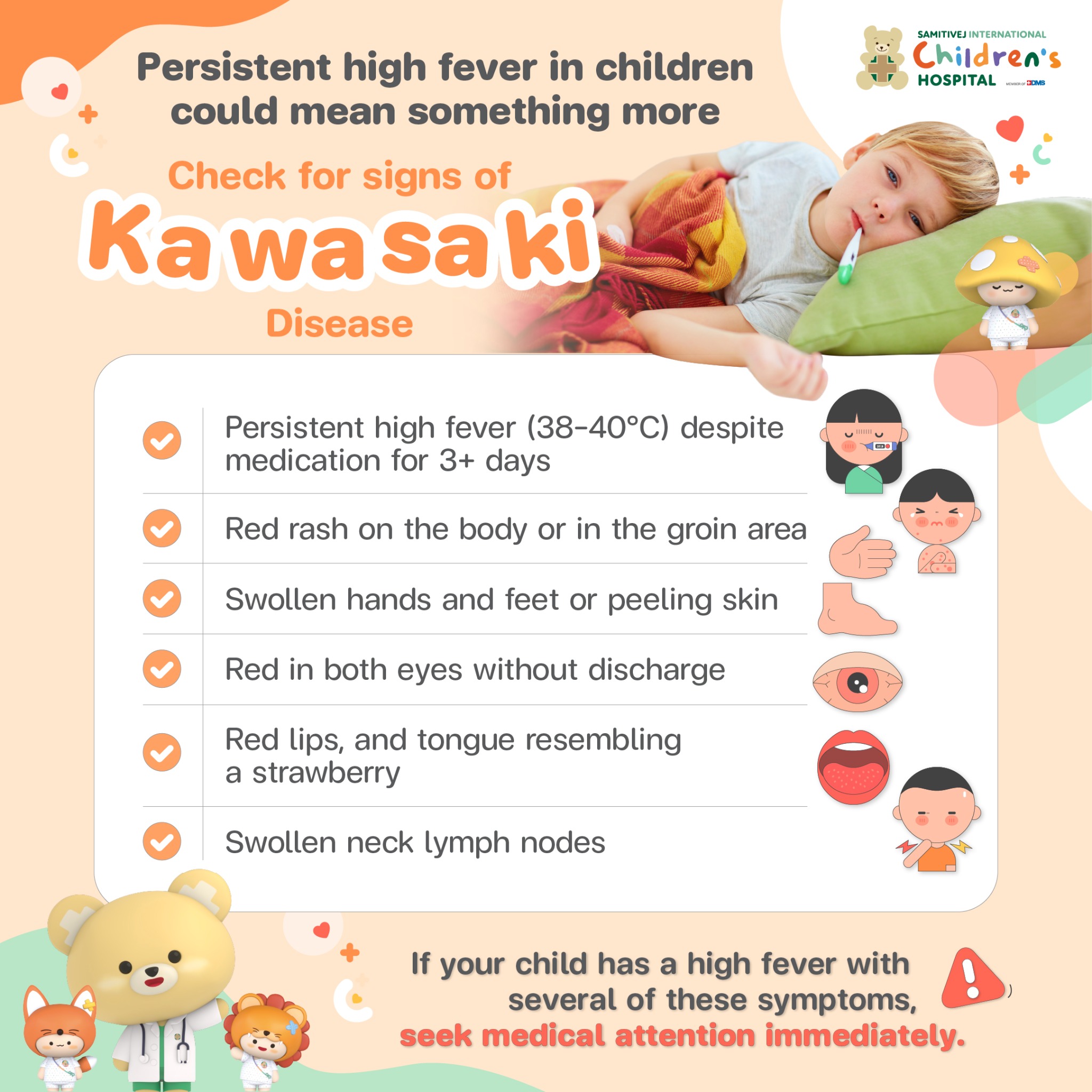 Samitivej International Children's Hospital Facebook ad: Consult a pediatrician for further evaluation.