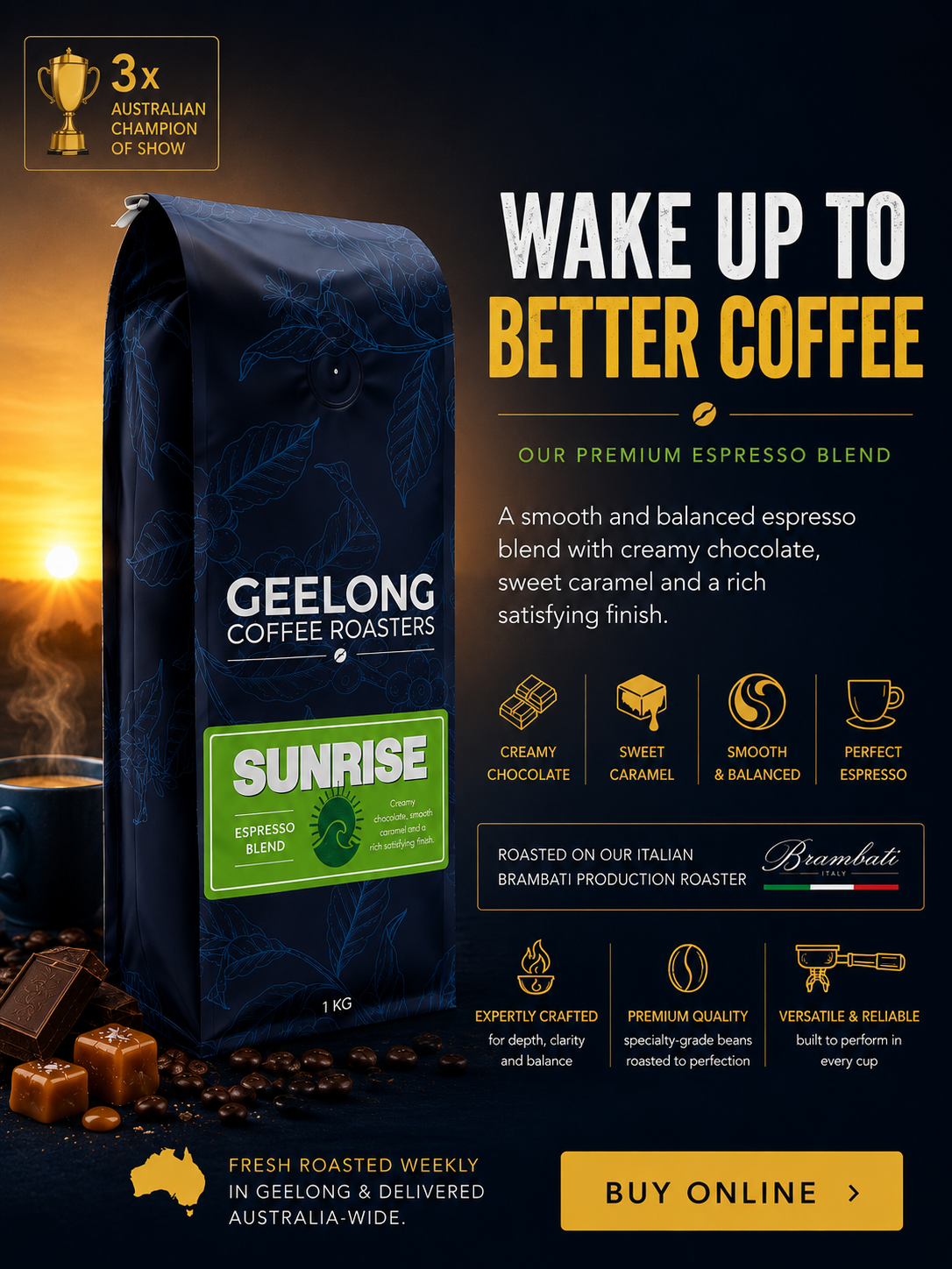 Geelong Coffee Roasters Facebook ad